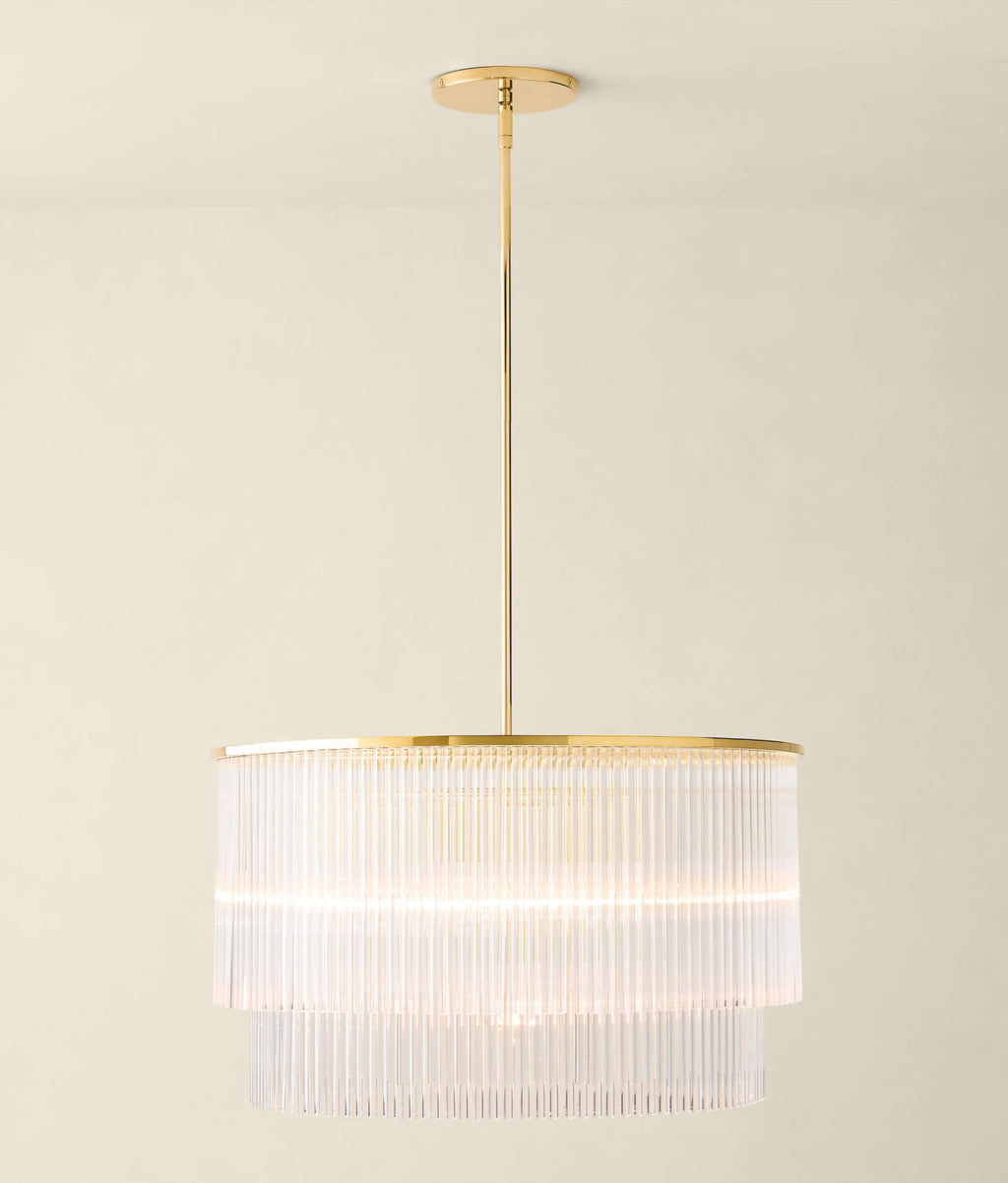 THE ONE × Stellar — 2-Tier Round Glass Pendant Light