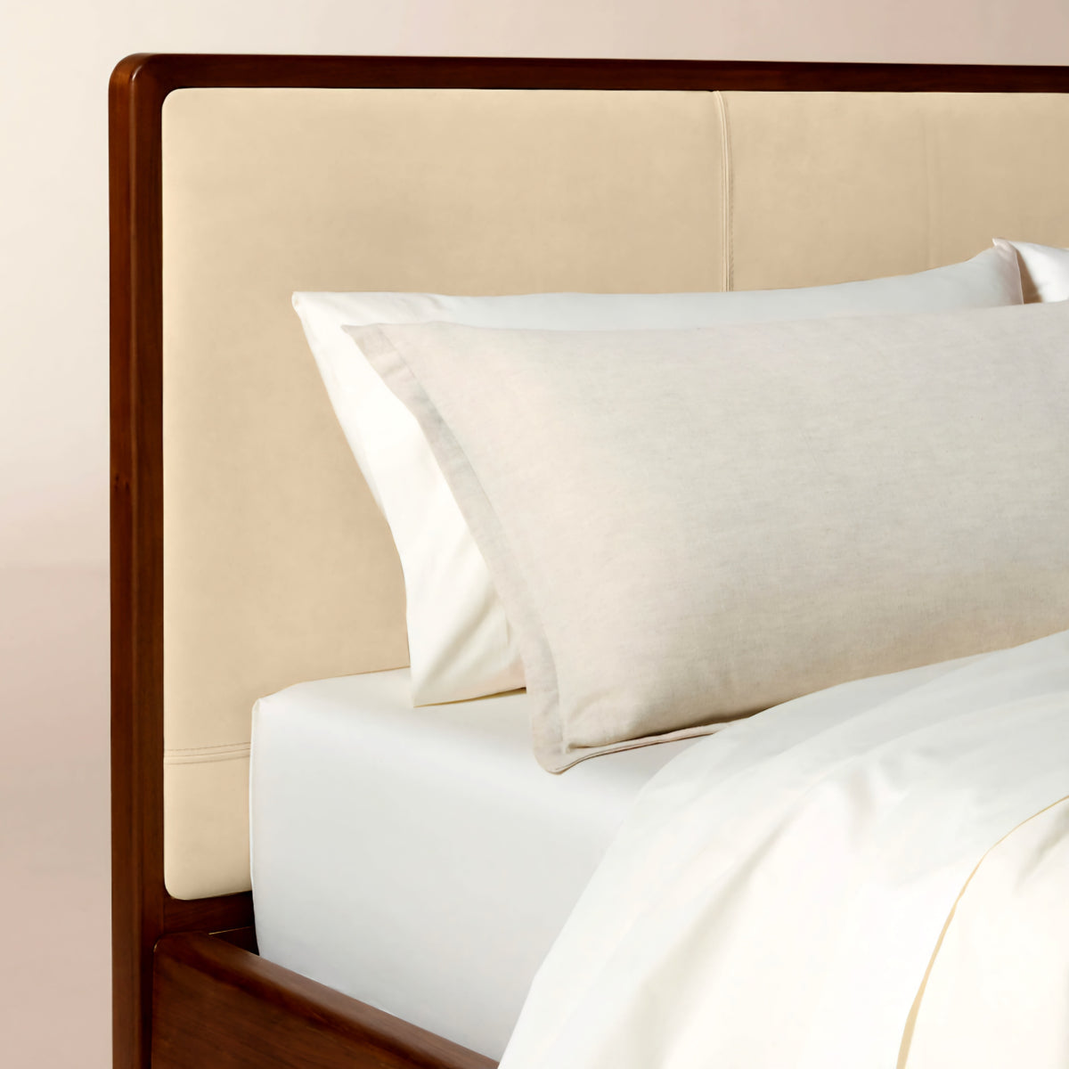 THE ONE × Rio — Walnut and Leather Bed