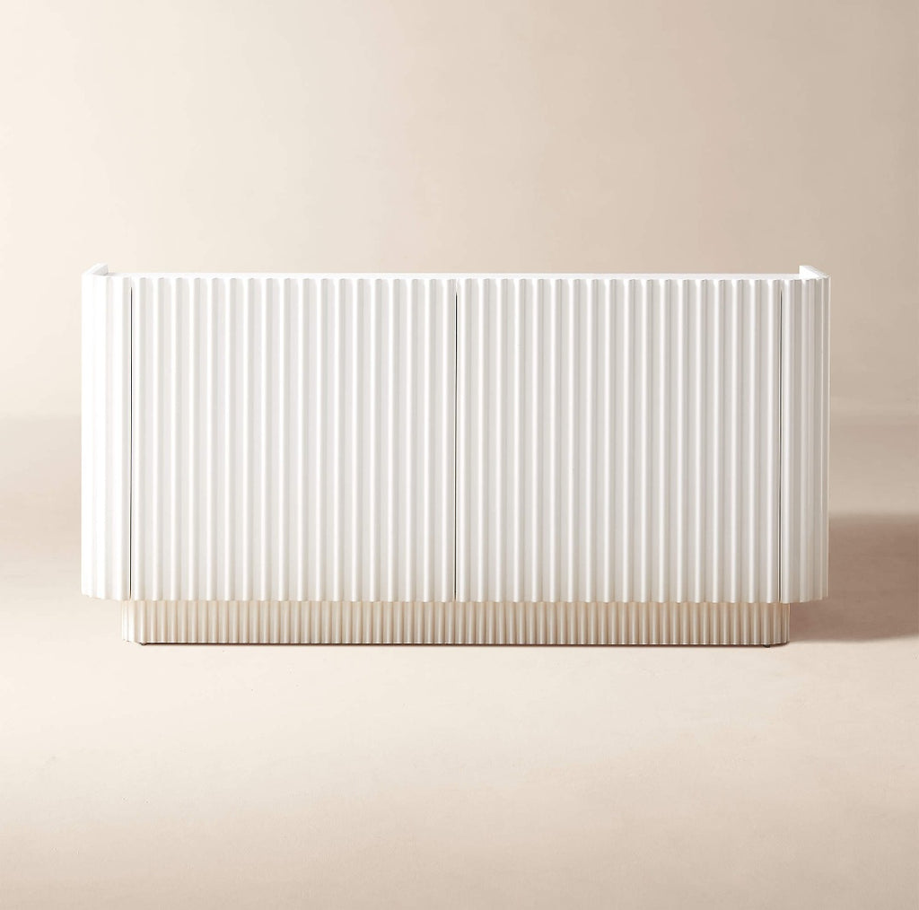 THE ONE × Truffle — White High‑Gloss Lacquered Credenza