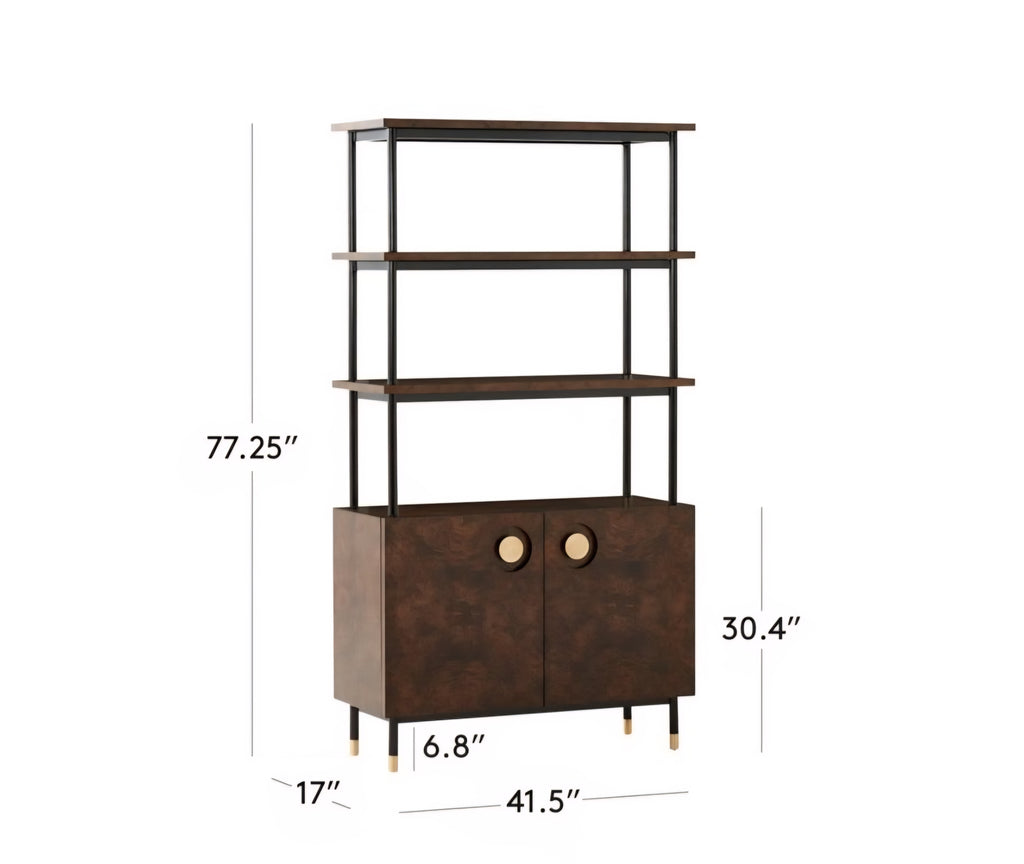 THE ONE × Carbon — Burl Wood Bookshelf