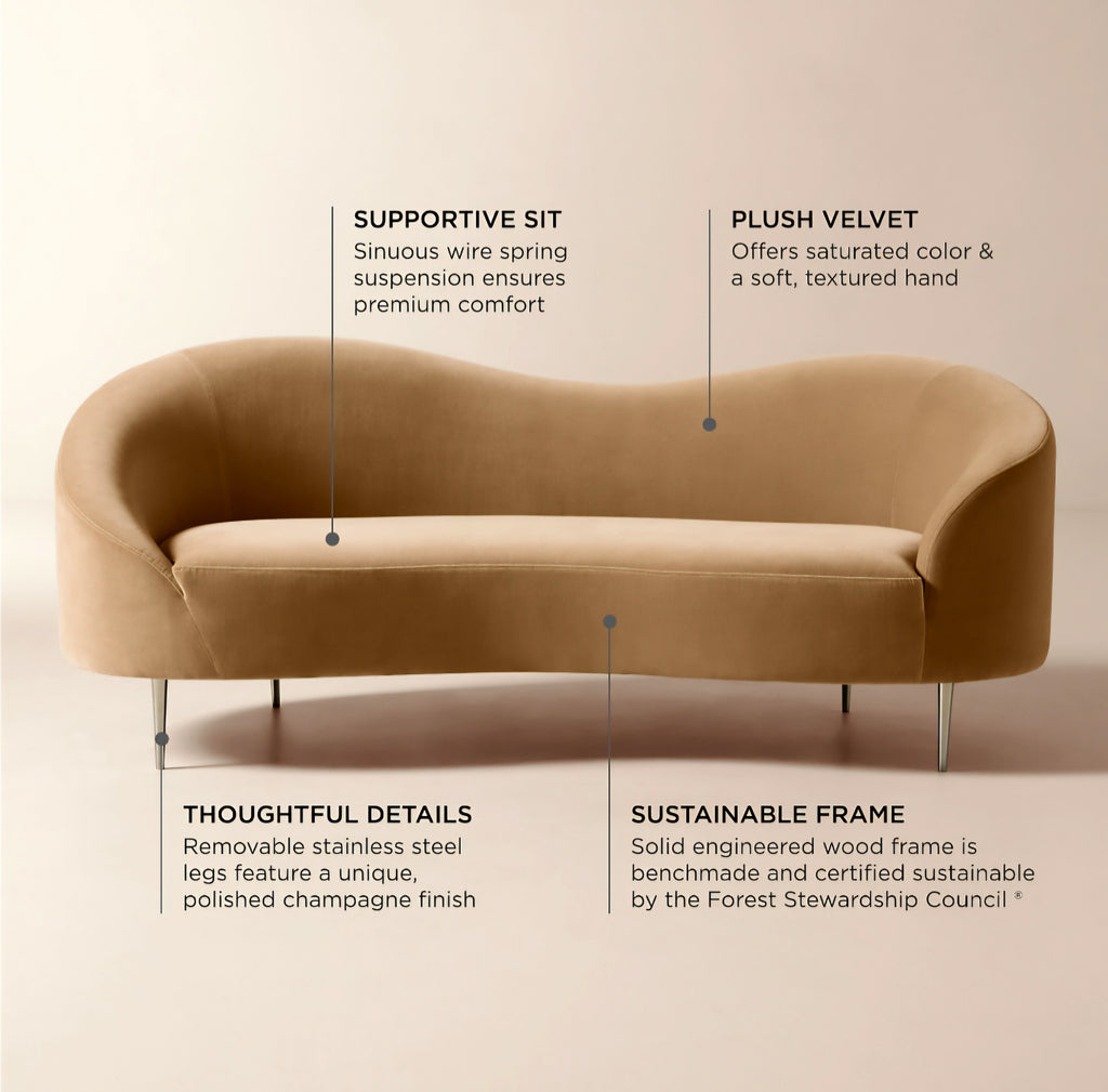 THE ONE × Curvo — White Performance Fabric Sofa by Goop