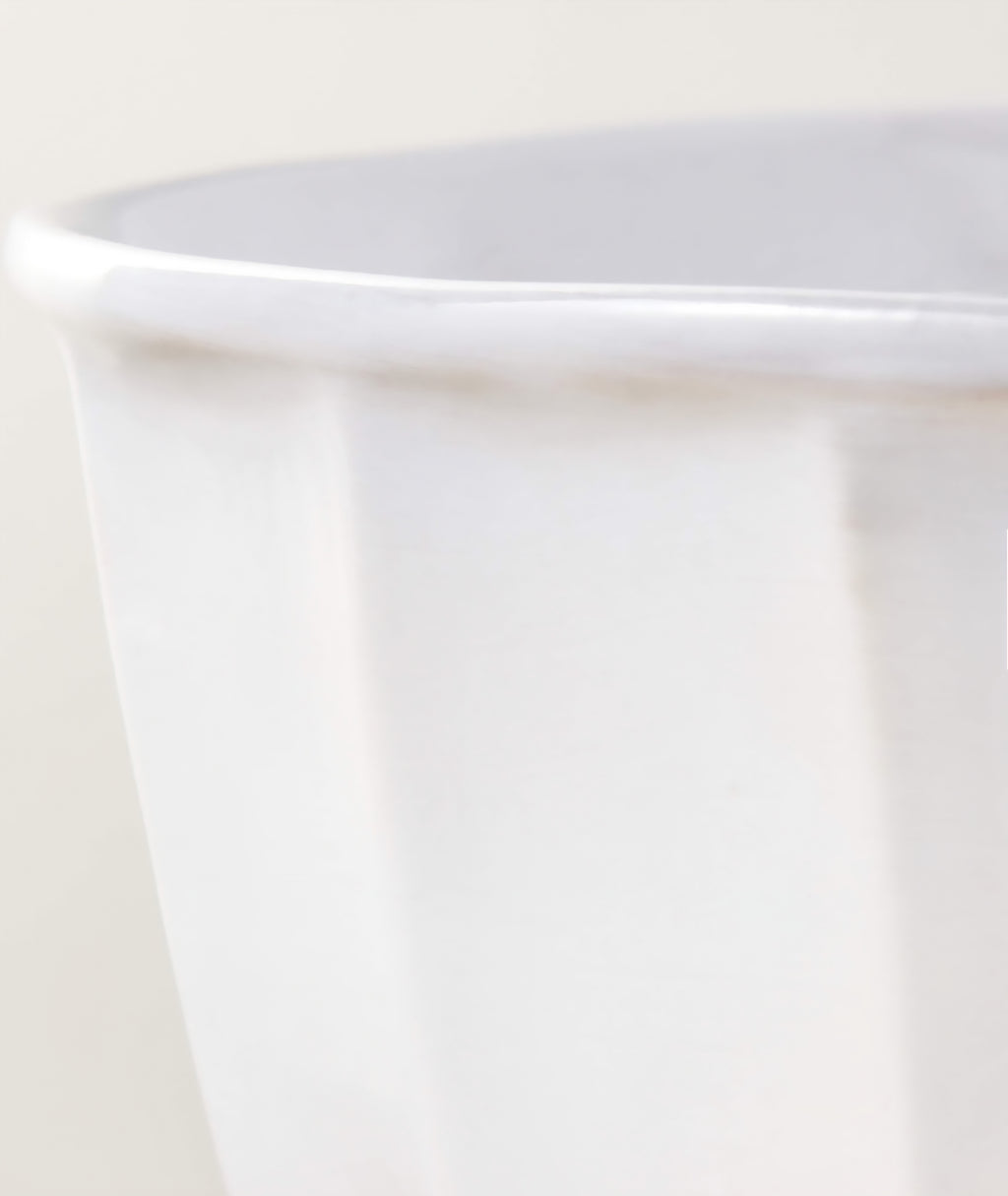 THE ONE × Goop — Cremieux White Ceramic Paneled Serving Bowl