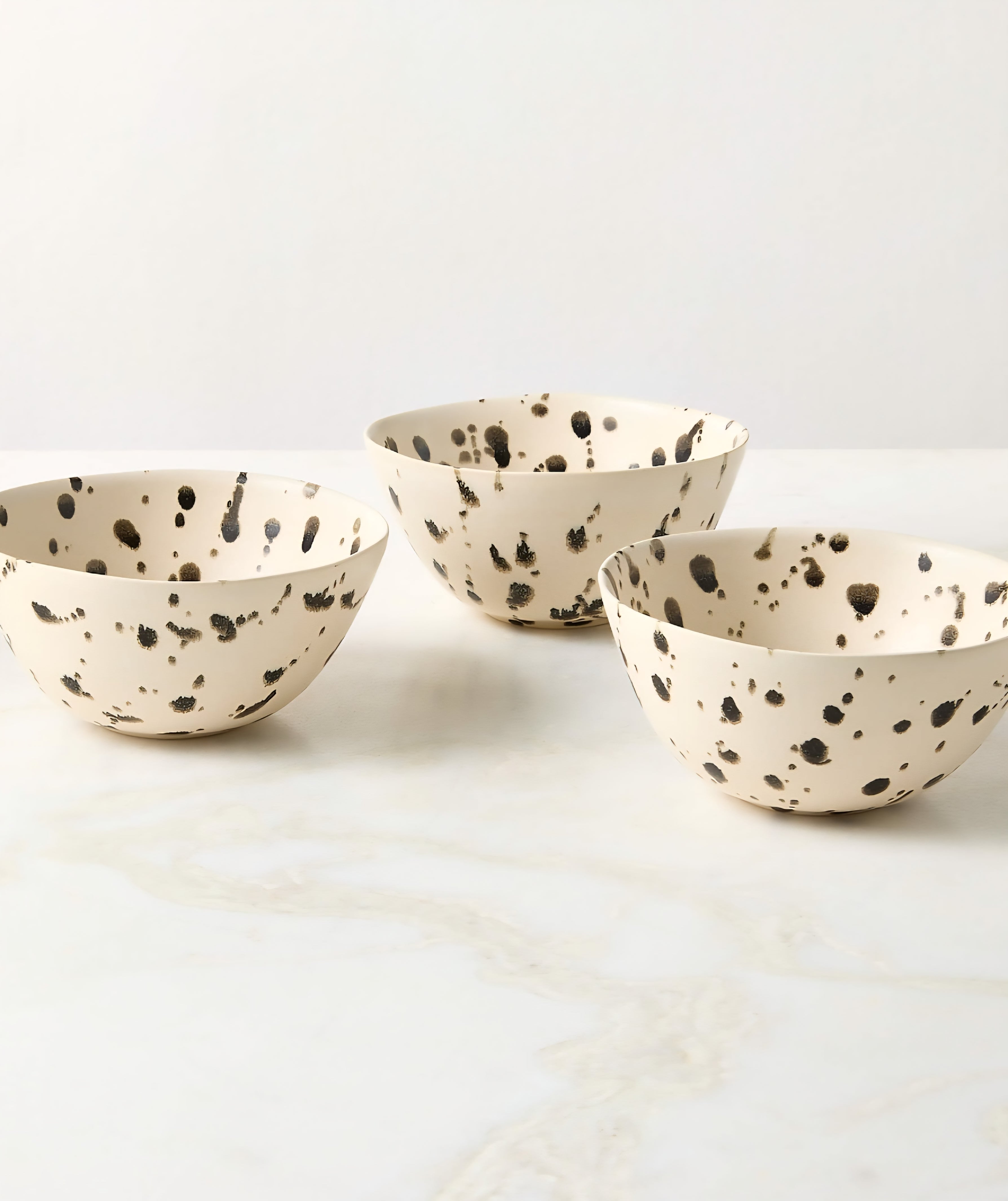 THE ONE × Harper — Black and White Splatter Soup & Pasta Bowls
