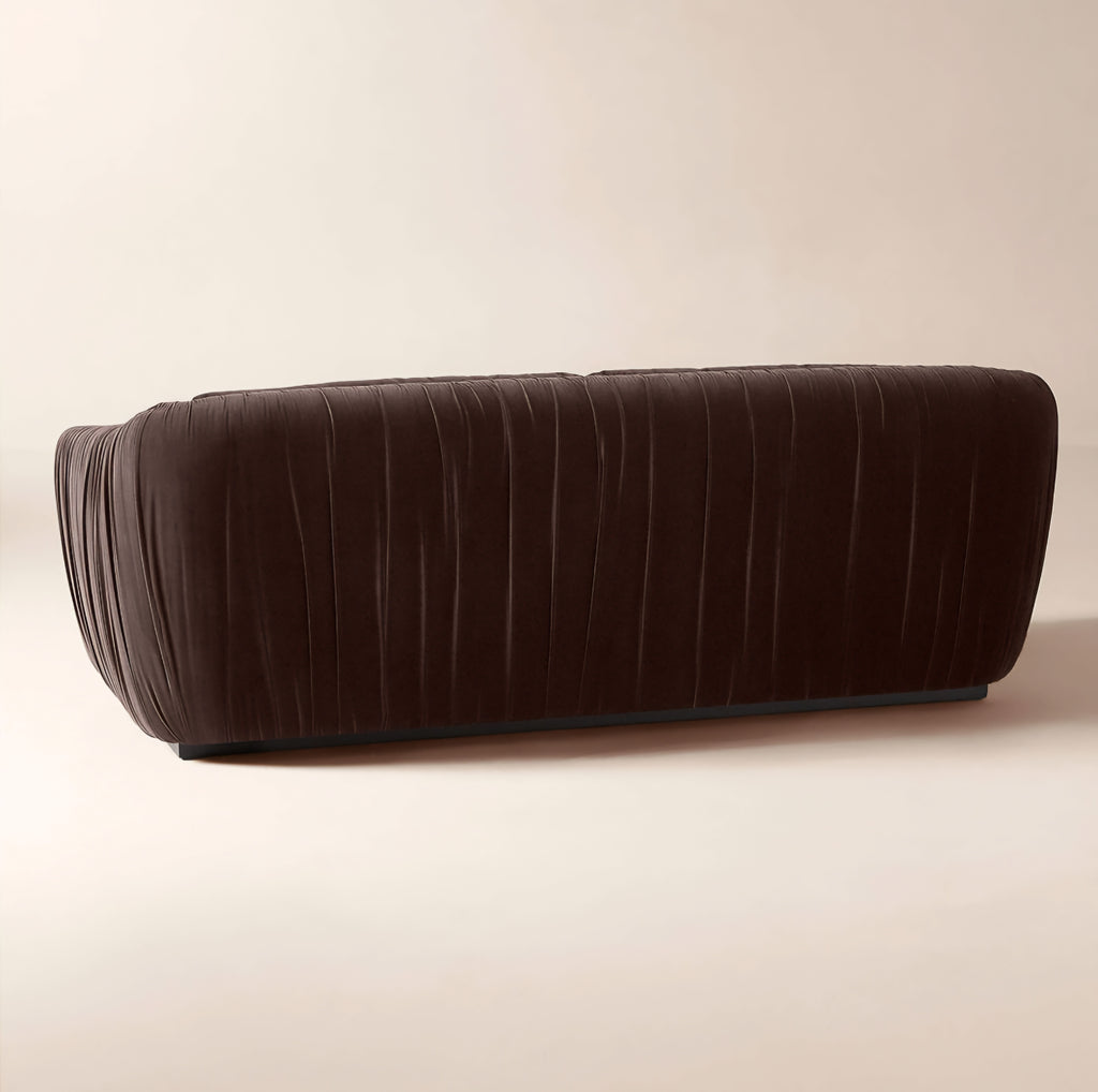 THE ONE × Ruched Velvet Sofa