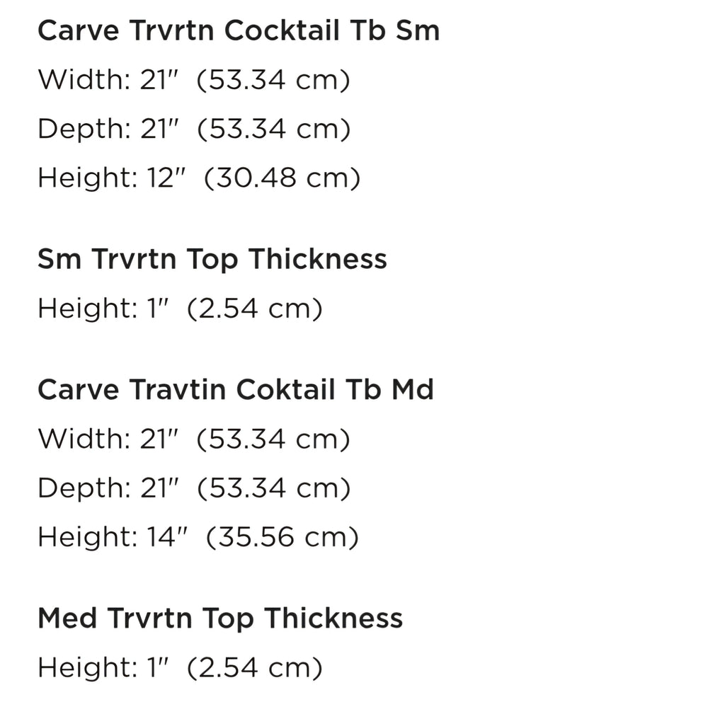 THE ONE × Carve — Travertine Cocktail Table Set