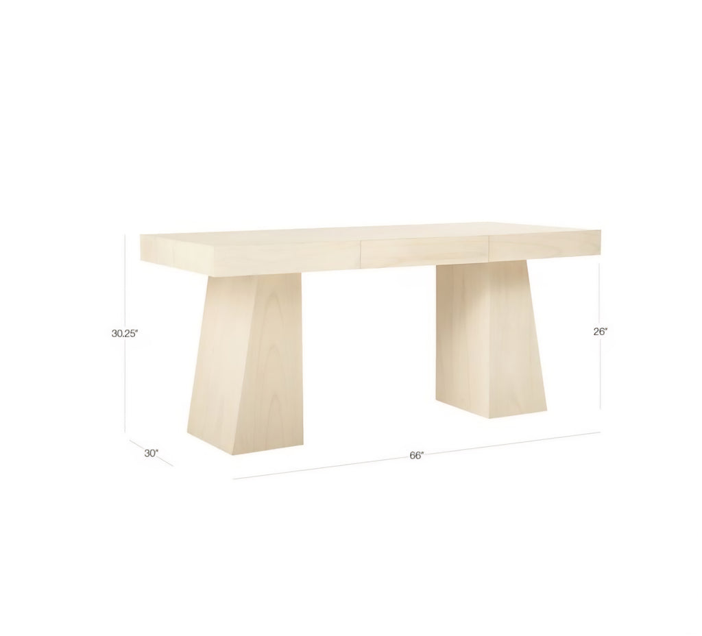 THE ONE × Ridge — Bleached Wood Desk with Drawer