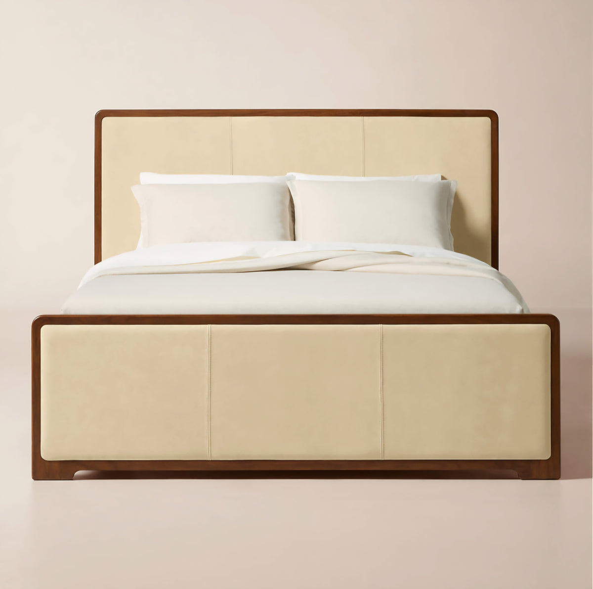 THE ONE × Rio — Walnut and Leather Bed