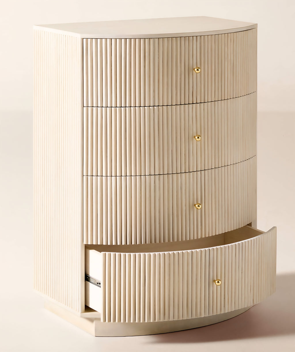 THE ONE × Cameo — Fluted Wood Tall Dresser