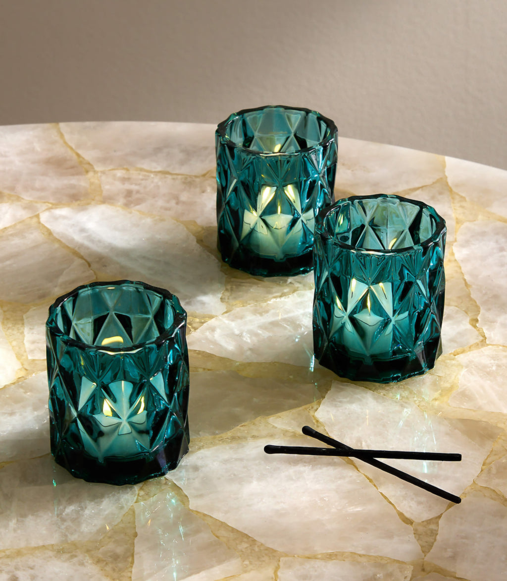 THE ONE × Betty — Smoked Glass Tealight Candle Holders (Set of 6)