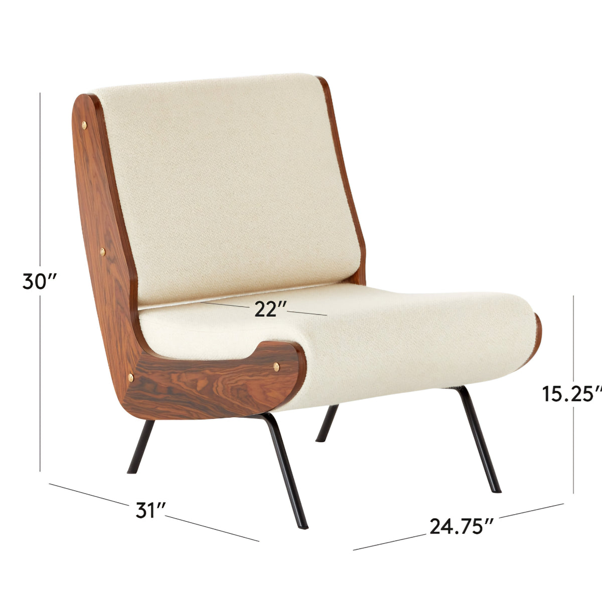 THE ONE × Meda — Ivory Wool Lounge Chair