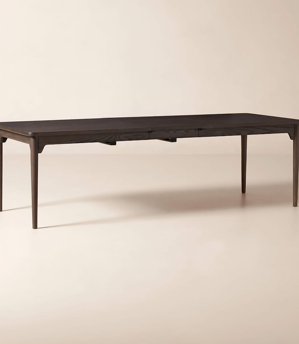 THE ONE × Otis — Rectangular Dark Oak Extendable Dining Table