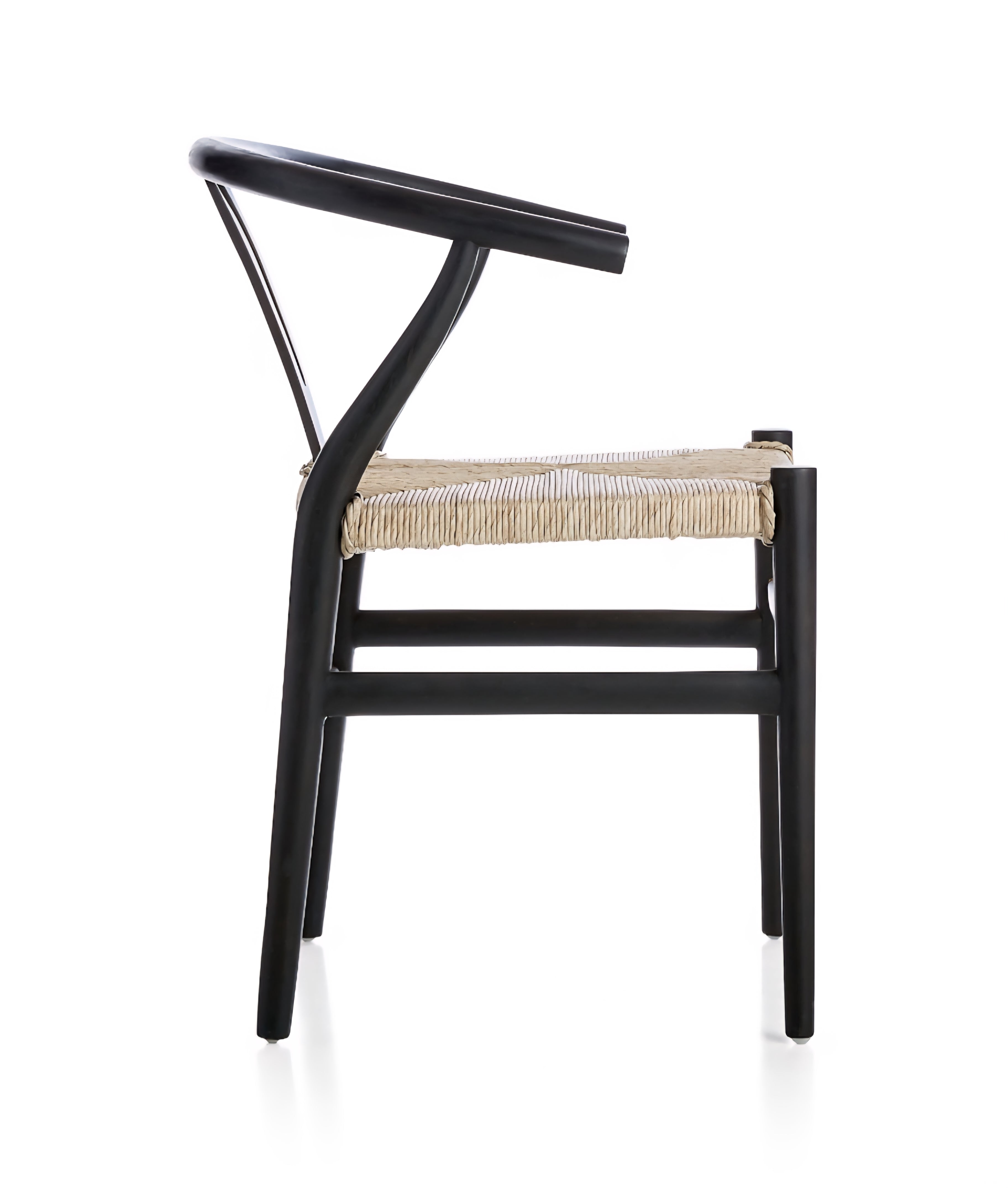 THE ONE × Crescent — Black Wood Wishbone Dining Chair
