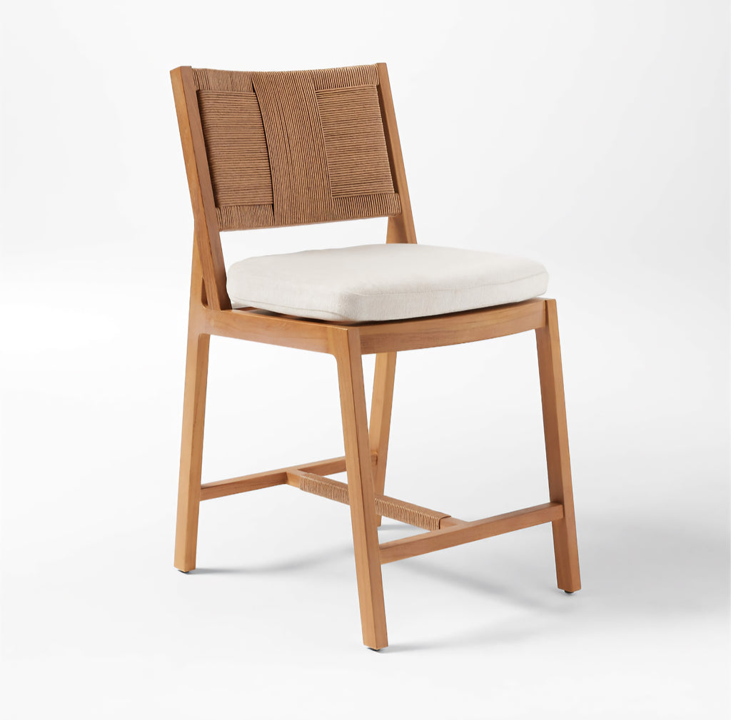 THE ONE × Roc — Teak and Rattan Stool