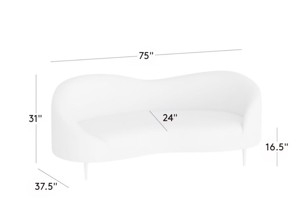 THE ONE × Curvo — White Performance Fabric Sofa by goop