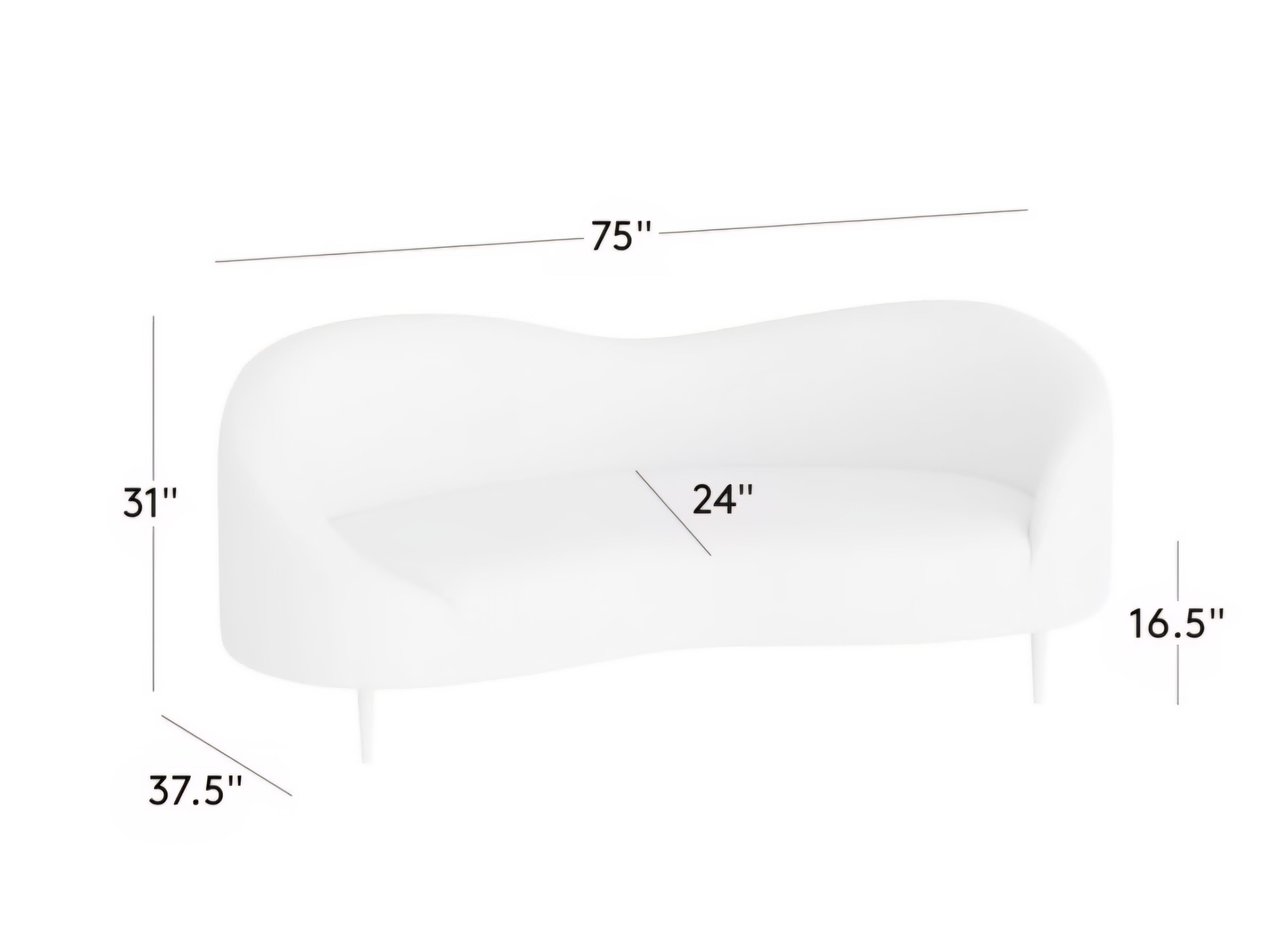 THE ONE × Curvo — White Performance Fabric Sofa by goop