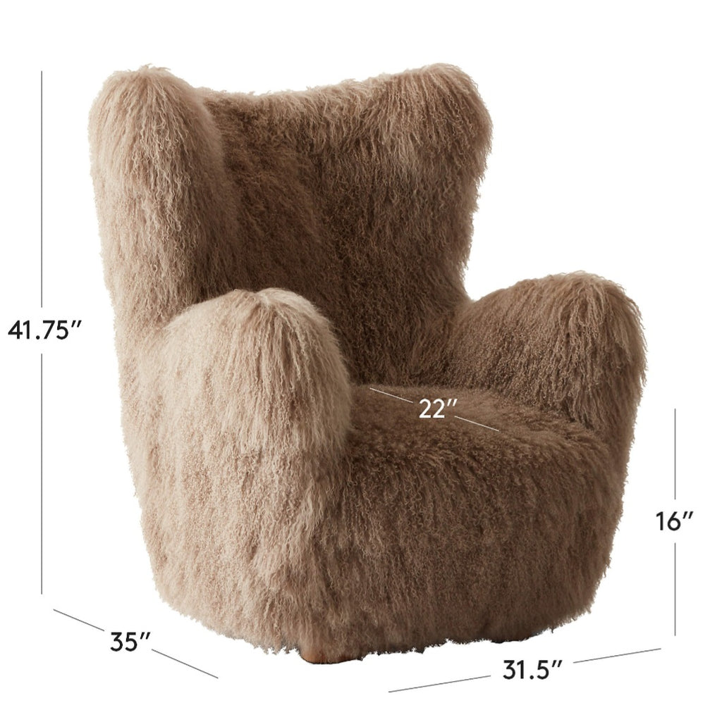 THE ONE × Mongolian Sheepskin Accent Chair