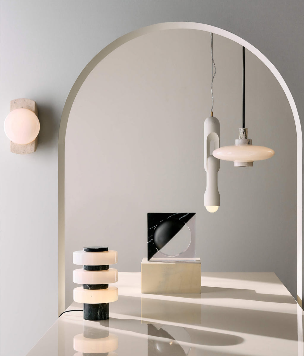 THE ONE × Mercury — Green Marble Table Lamp