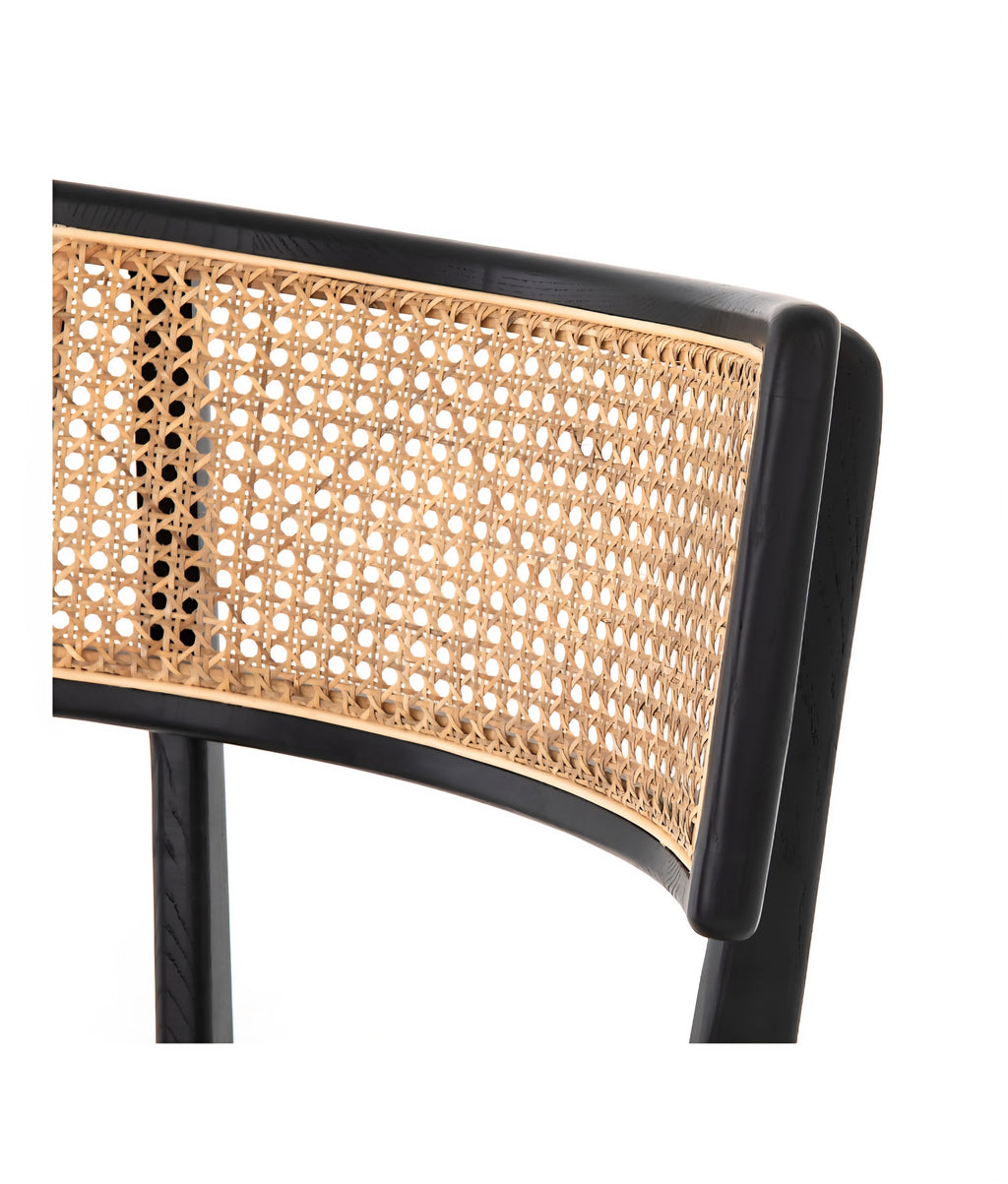 THE ONE × Libby — Light Brown Wood + Natural Cane Dining Chair