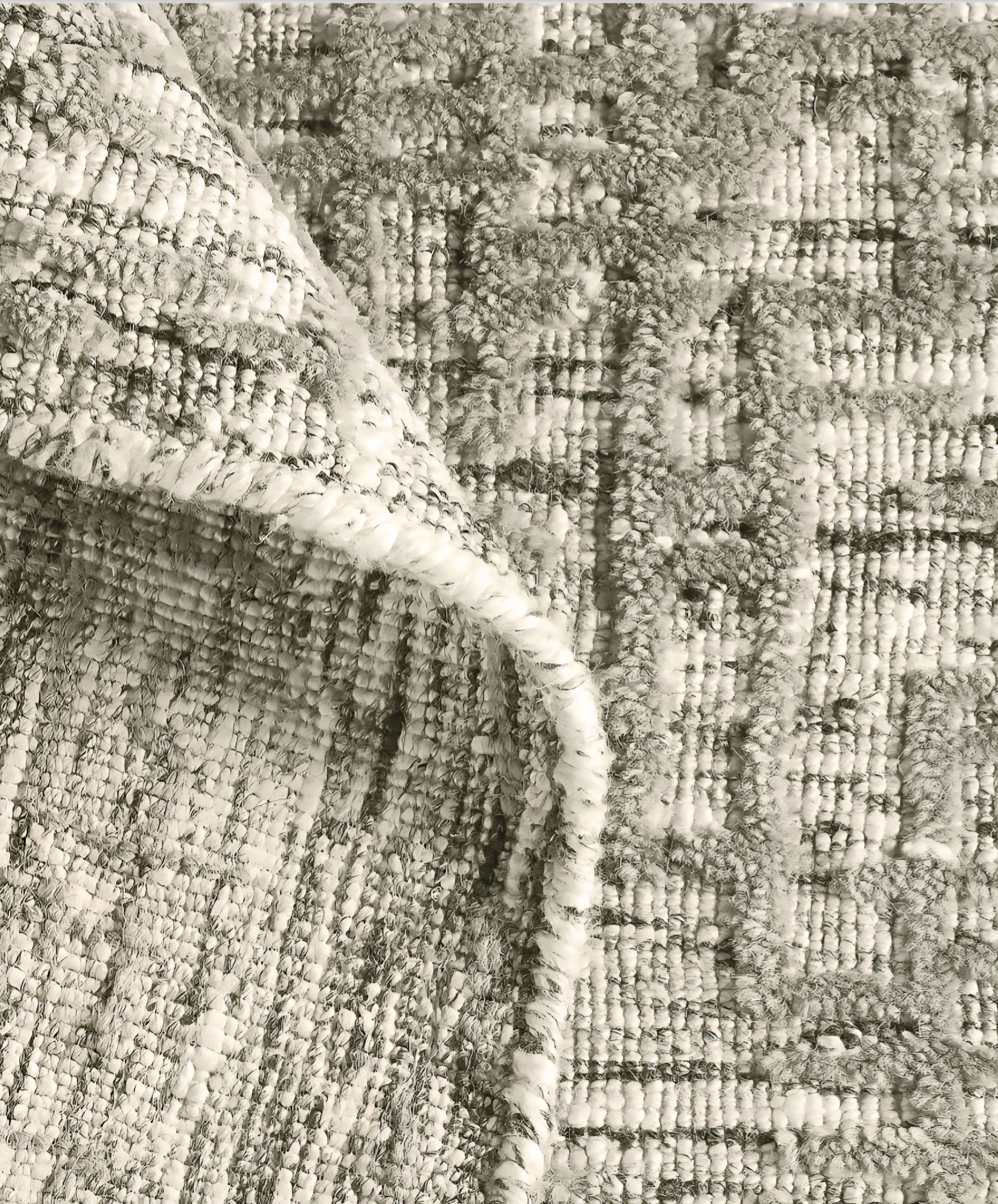 THE ONE × Montauban — Wool Blend Handwoven Grey Area Rug (12'x15')