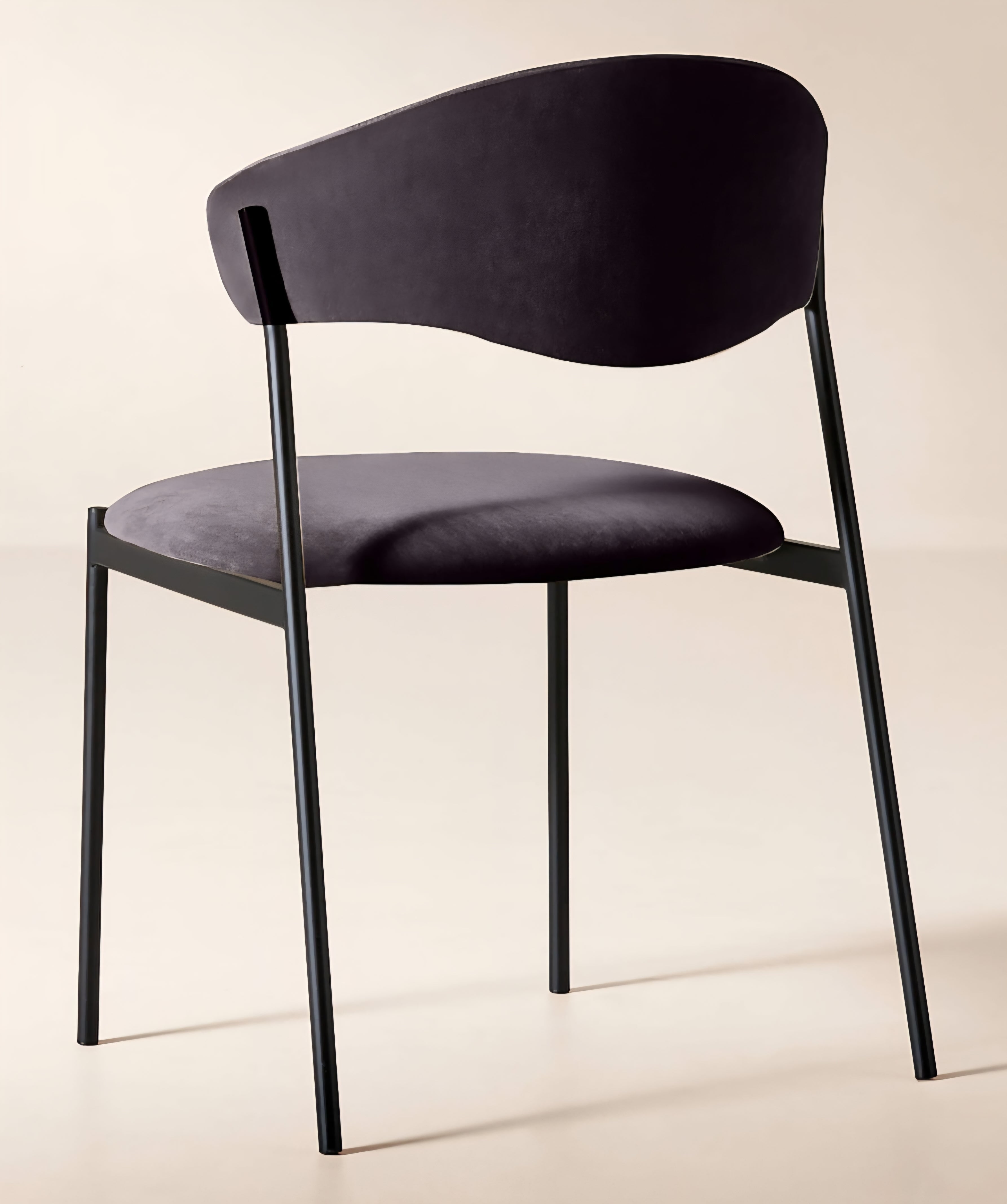 THE ONE × Damato — Mink Velvet Dining Chair