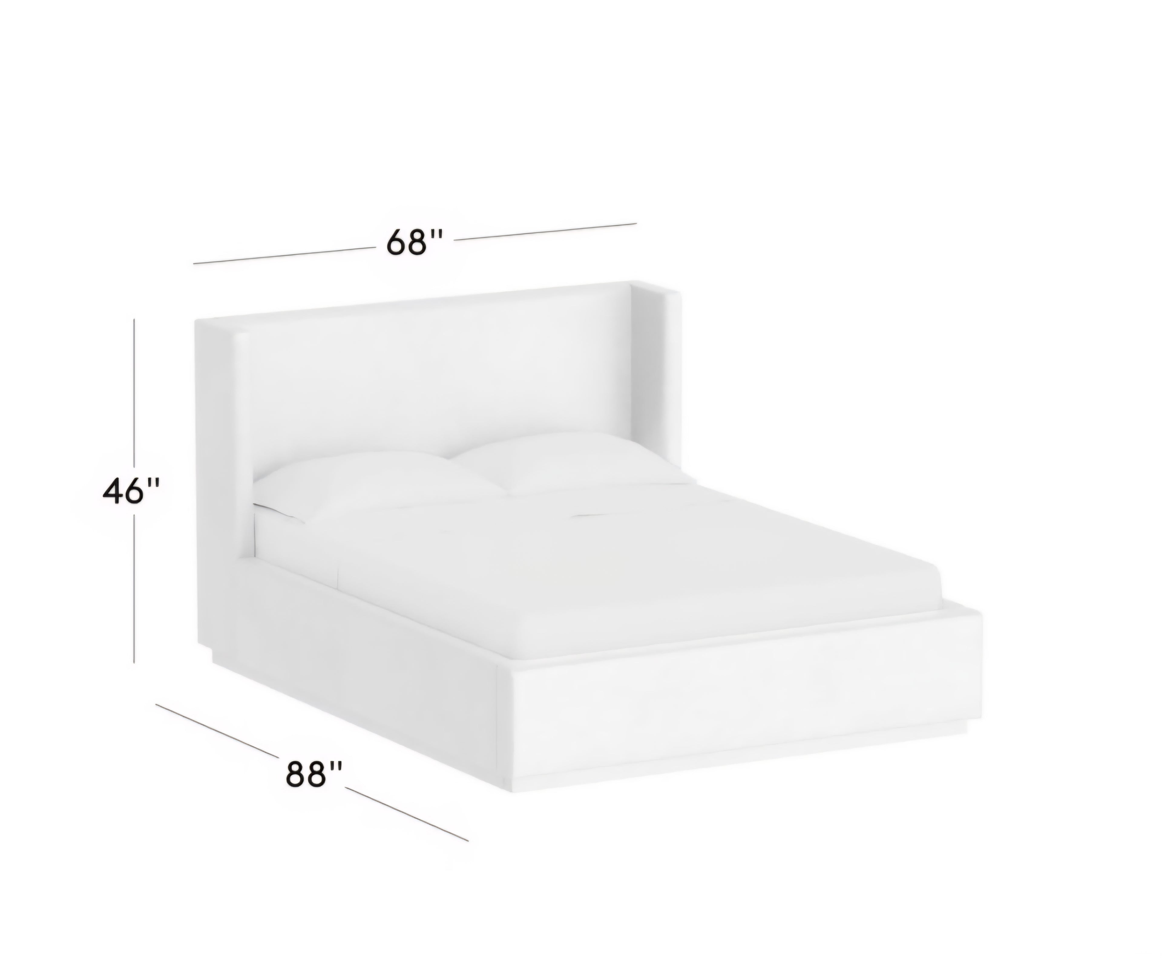 THE ONE × Russell — Velvet Upholstered Queen Storage Bed