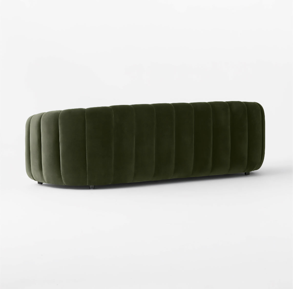THE ONE × Fitz — Channeled White Boucle Loveseat