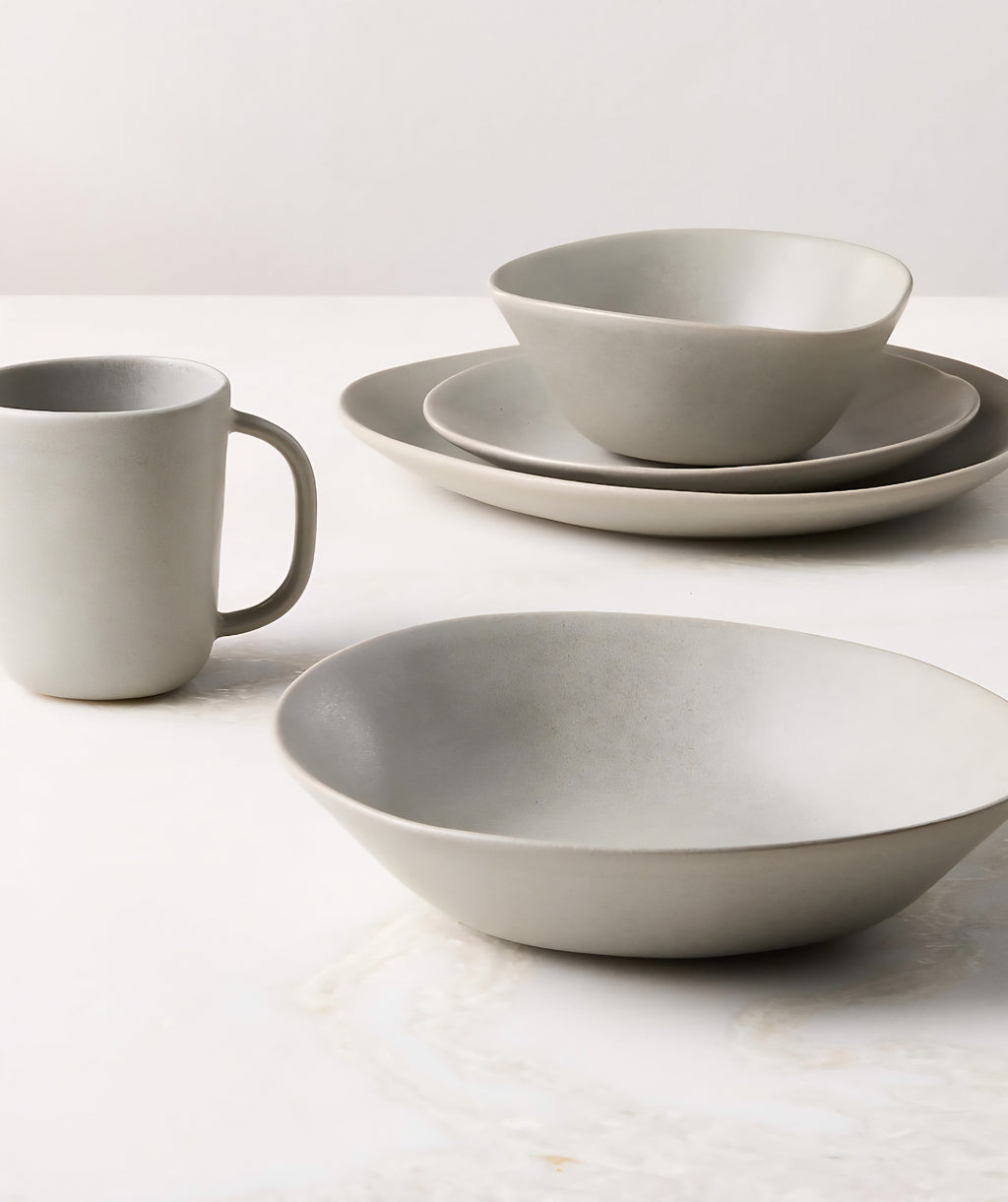 THE ONE × Selene — Ivory Stoneware Soup & Pasta Bowls
