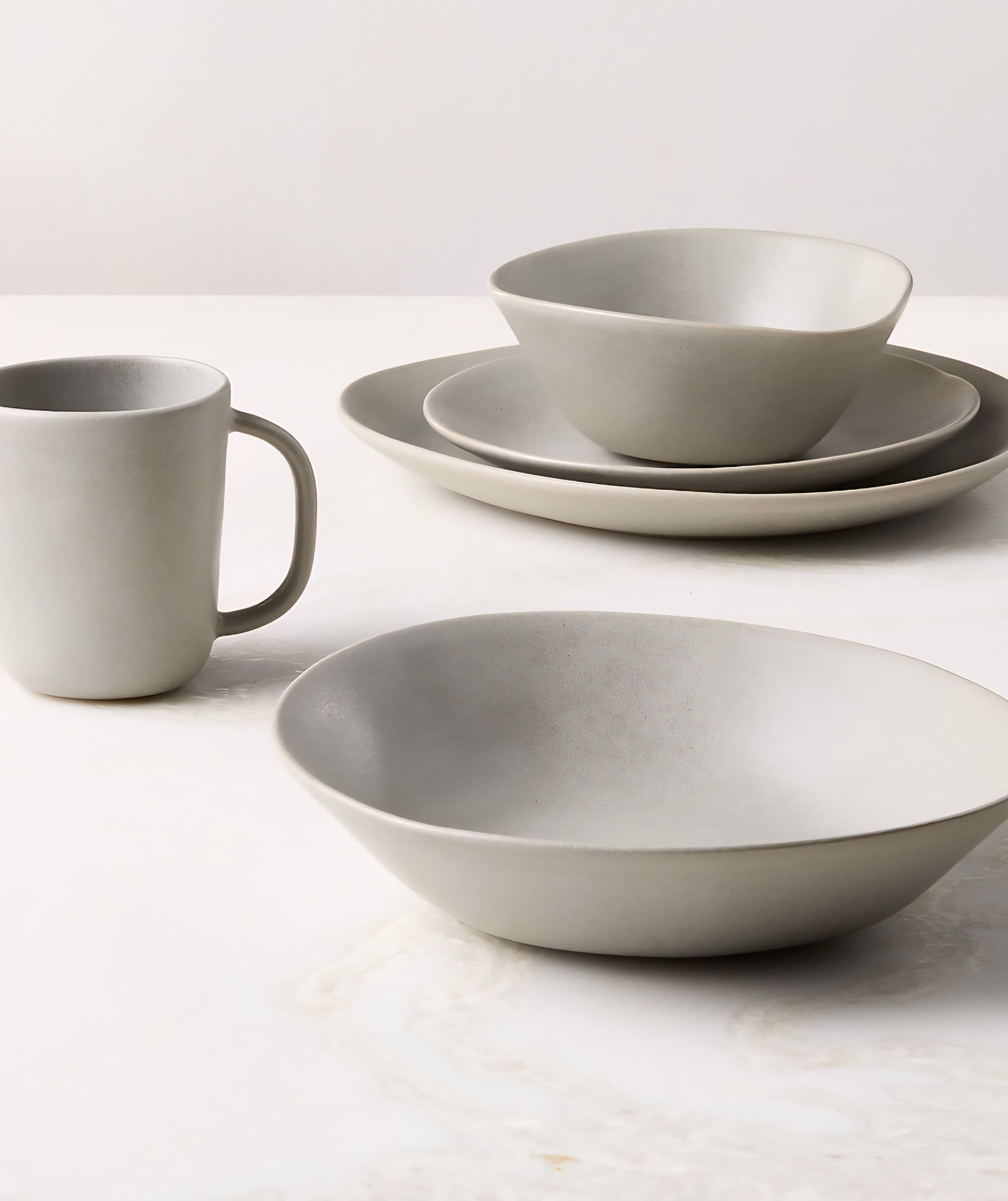THE ONE × Selene — Ivory Stoneware Soup & Pasta Bowls