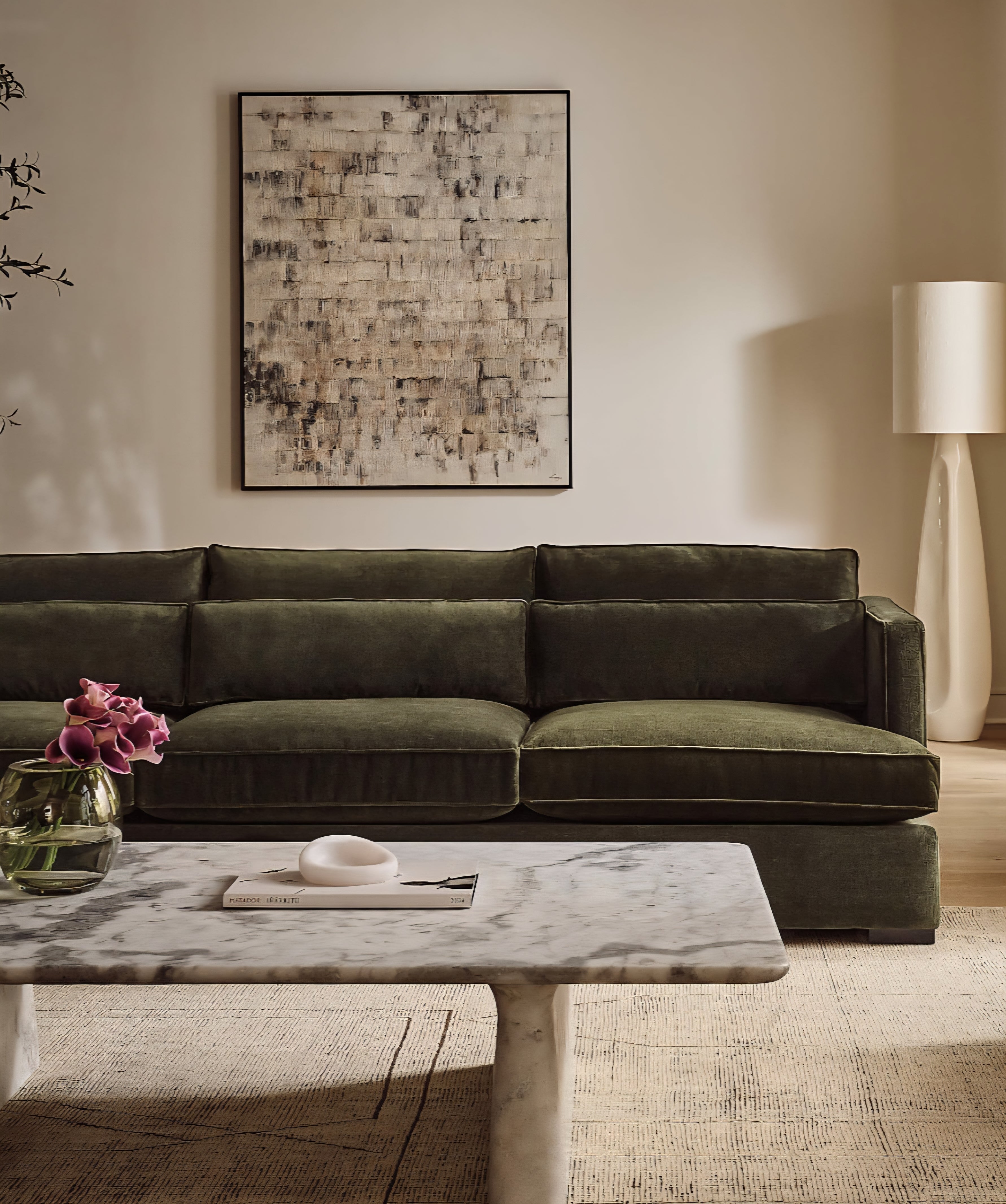 THE ONE × Eastman — White Performance Fabric Sofa