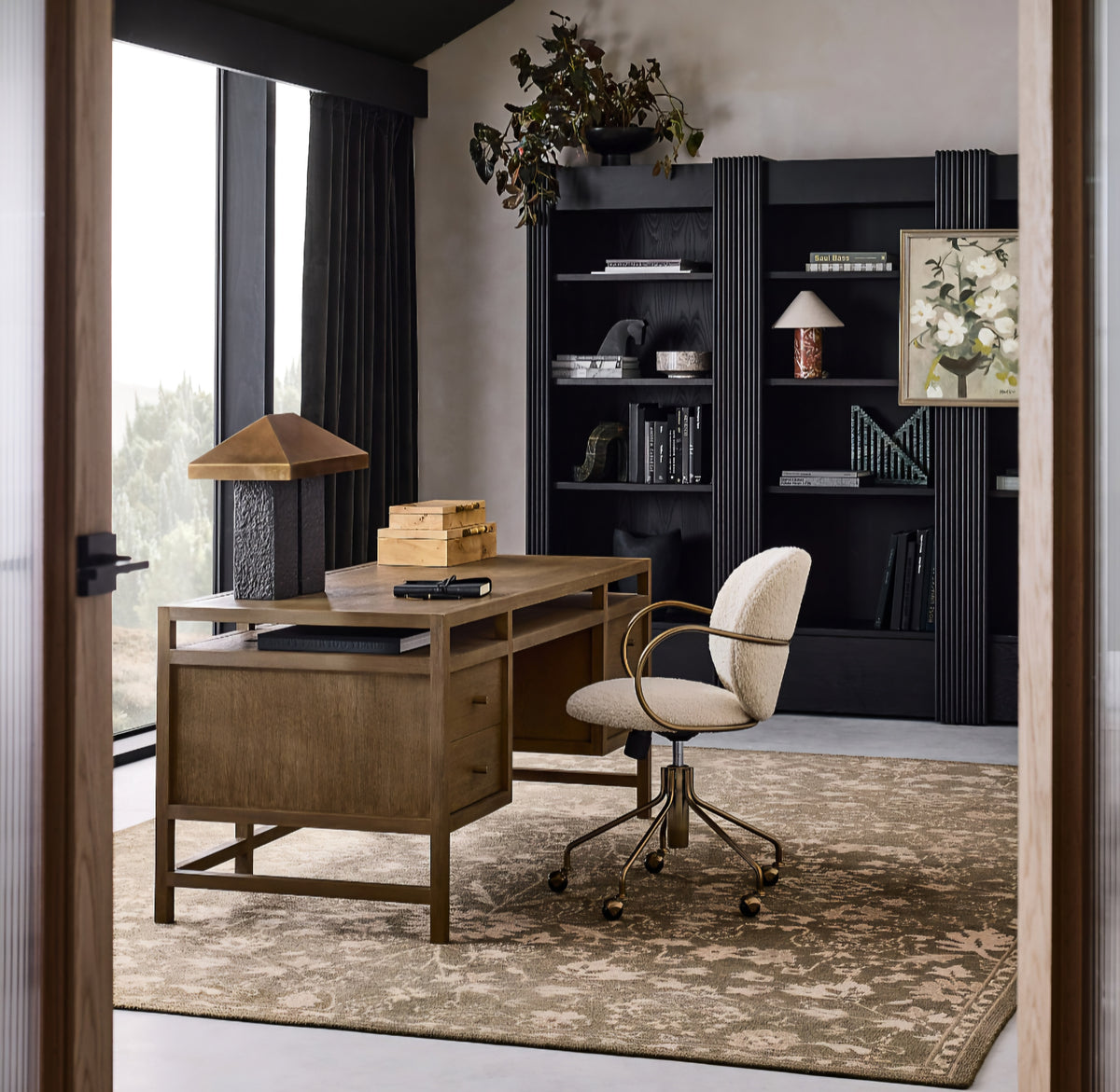 THE ONE × Raffael — Carved Wood Executive Desk