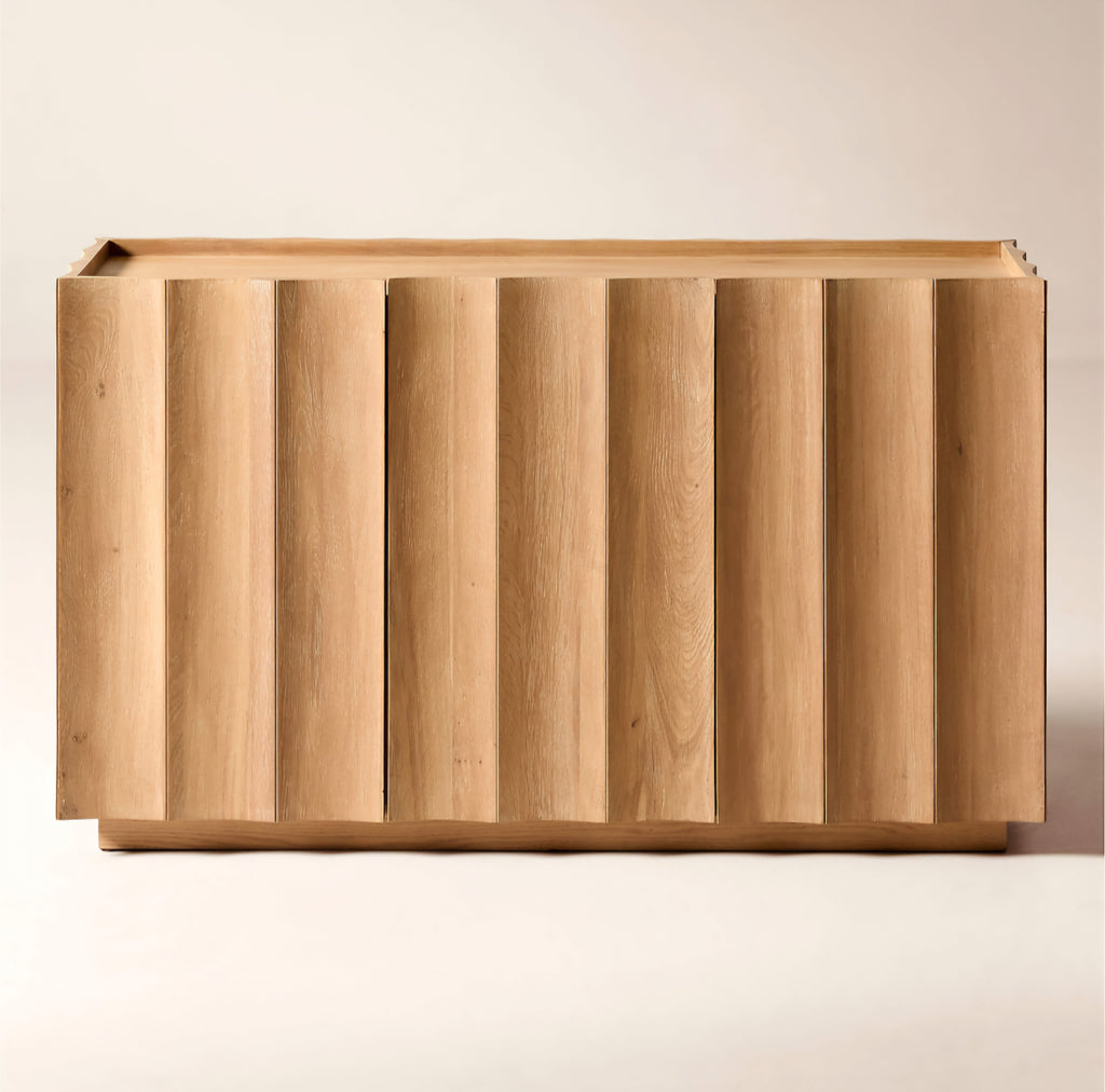 THE ONE × Bardo — Scalloped Oak Wood Credenza