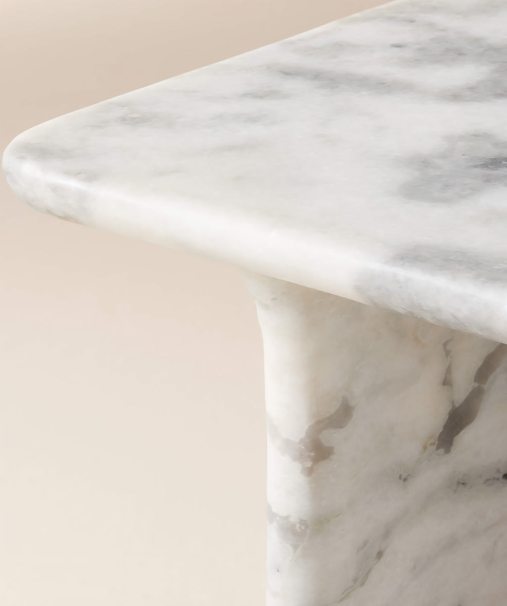 THE ONE × Almera — White Marble Side Table