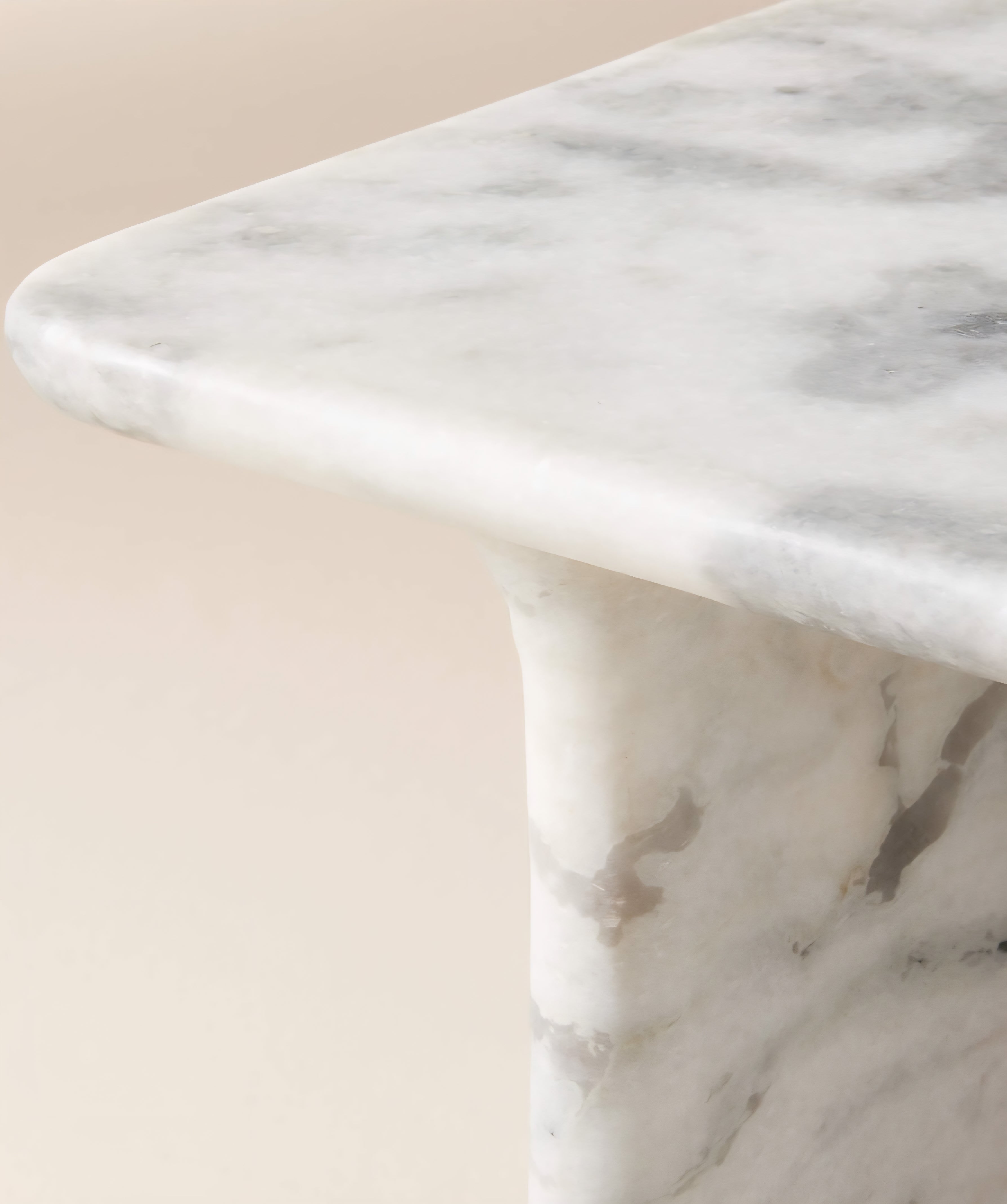 THE ONE × Almera — White Marble Side Table