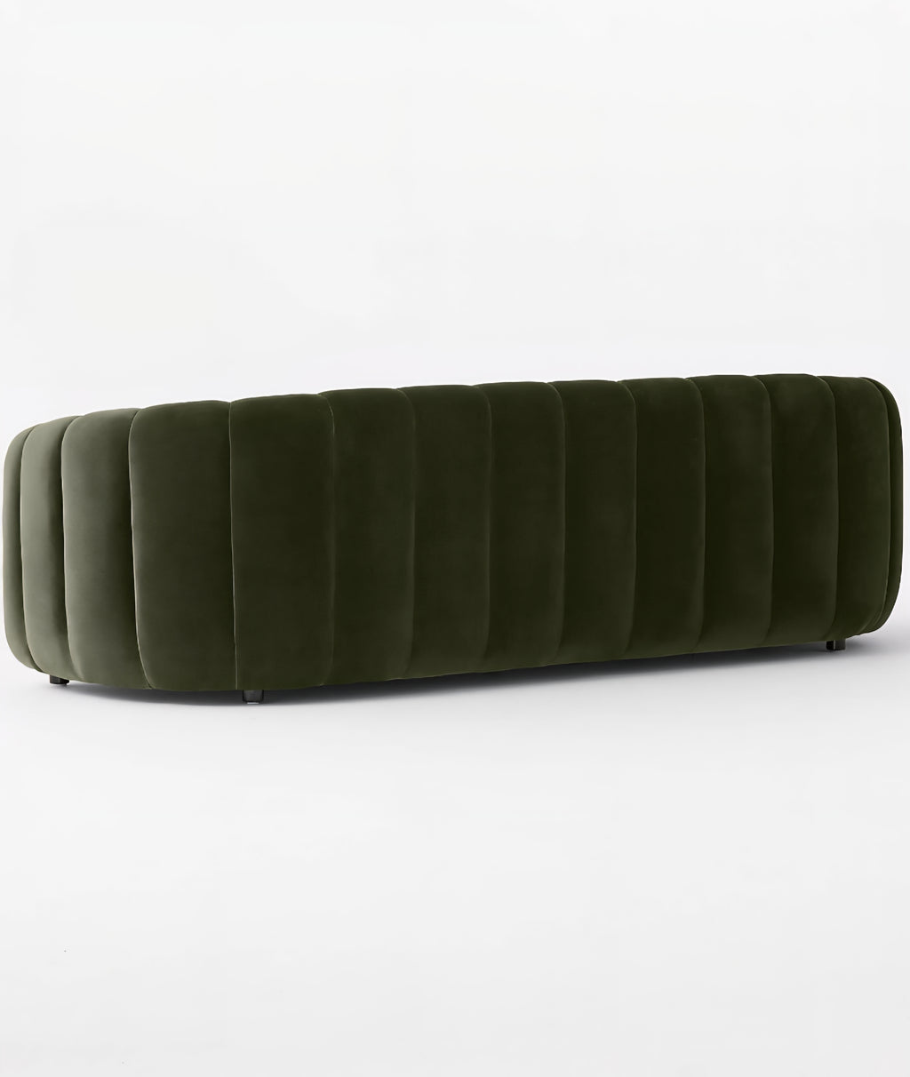 THE ONE × Fitz — Channeled White Boucle Loveseat