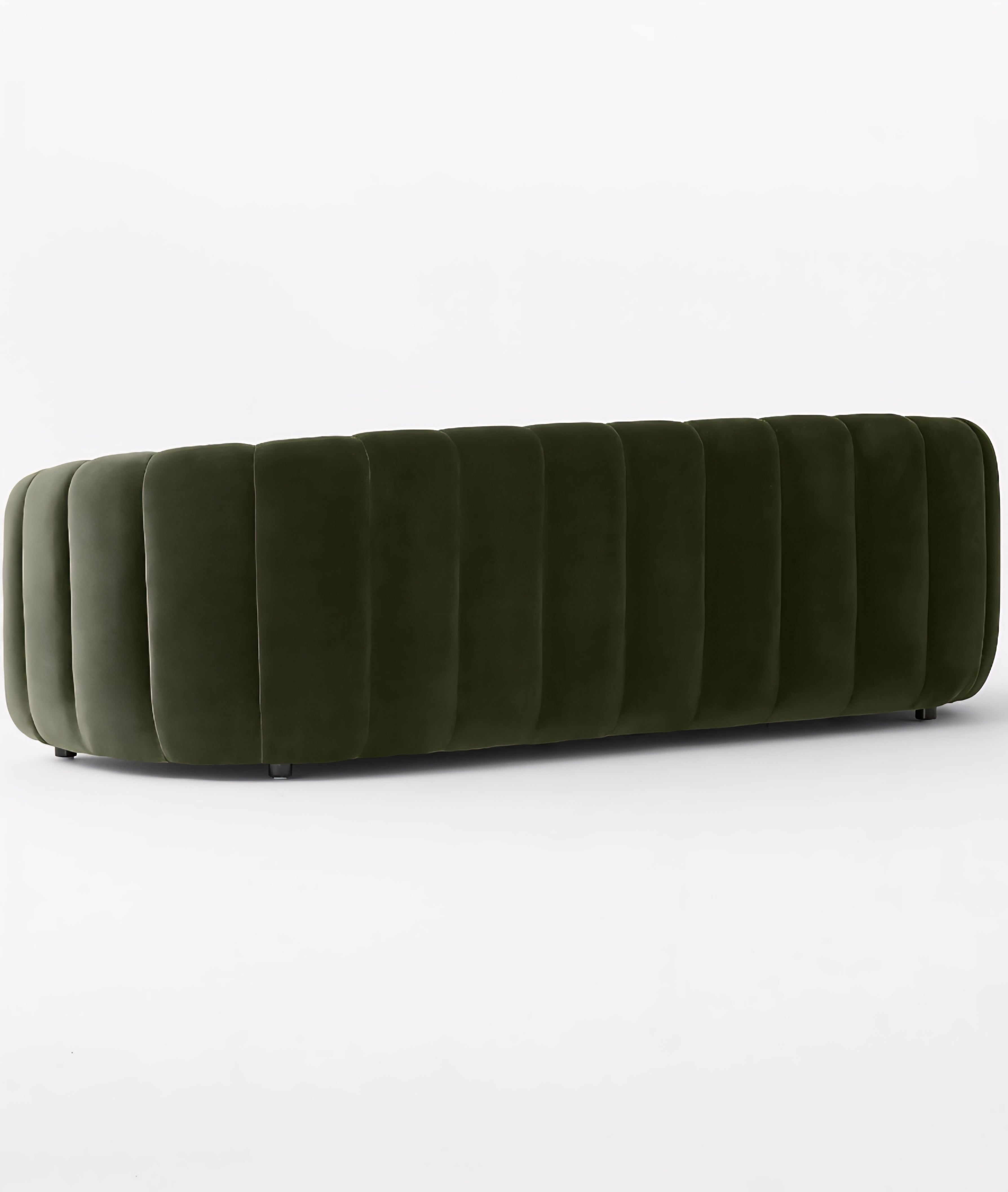 THE ONE × Fitz — Channeled White Boucle Loveseat