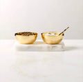 THE ONE × Unlacquered — Mini Pinch Bowl Set with White Alabaster Base