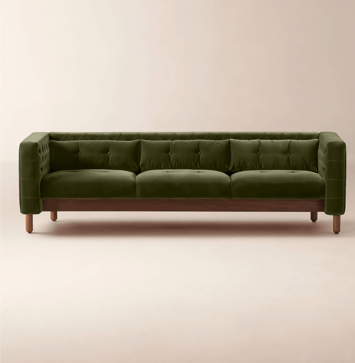 THE ONE × Marconi — Tufted Leather & Velvet Sofa