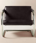 THE ONE × Loop — Chocolate Leather Accent Chair