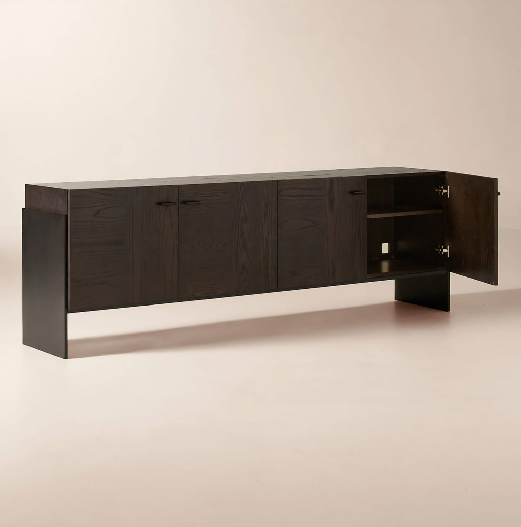 THE ONE × Dante — Dark Wood and Metal Credenza