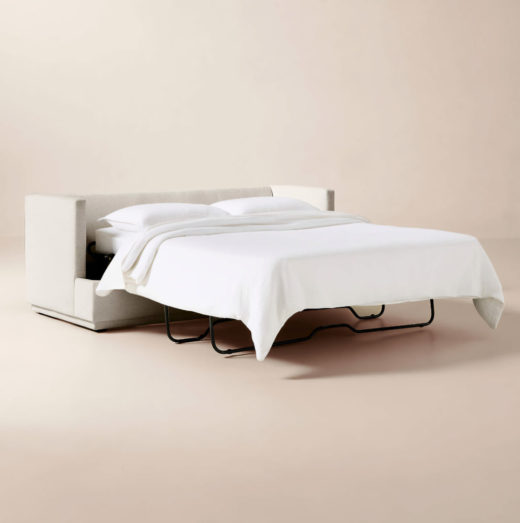 THE ONE × Seneca — Off-White Performance Fabric Sleeper Sofa