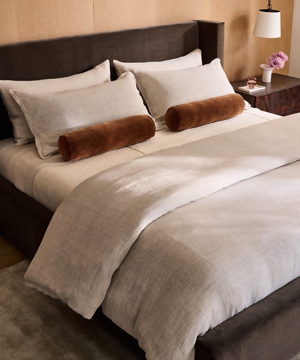 THE ONE × Russell — Velvet Upholstered Queen Storage Bed