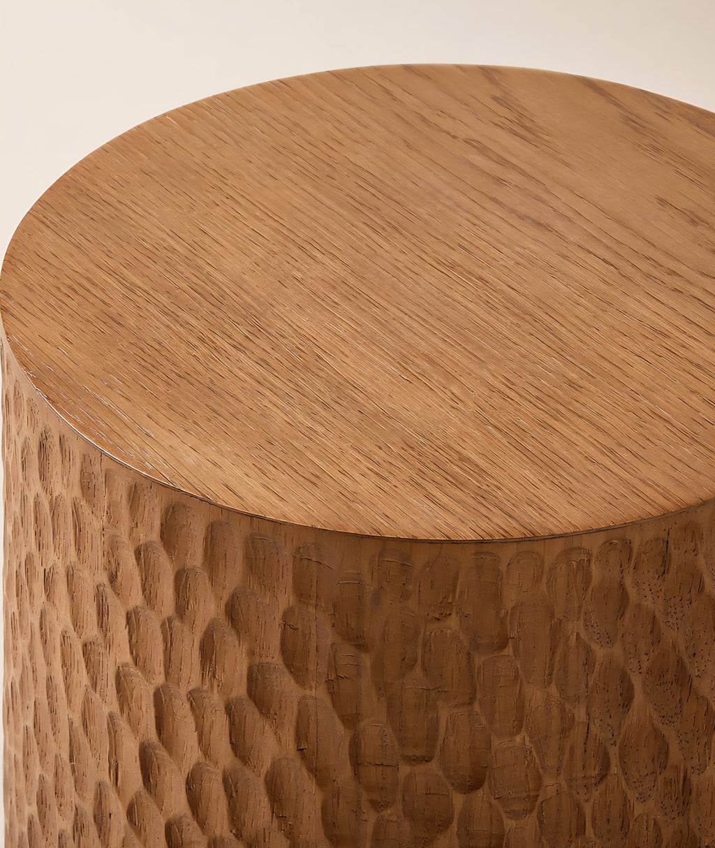 THE ONE × Hawk — Carved Oak Side Table