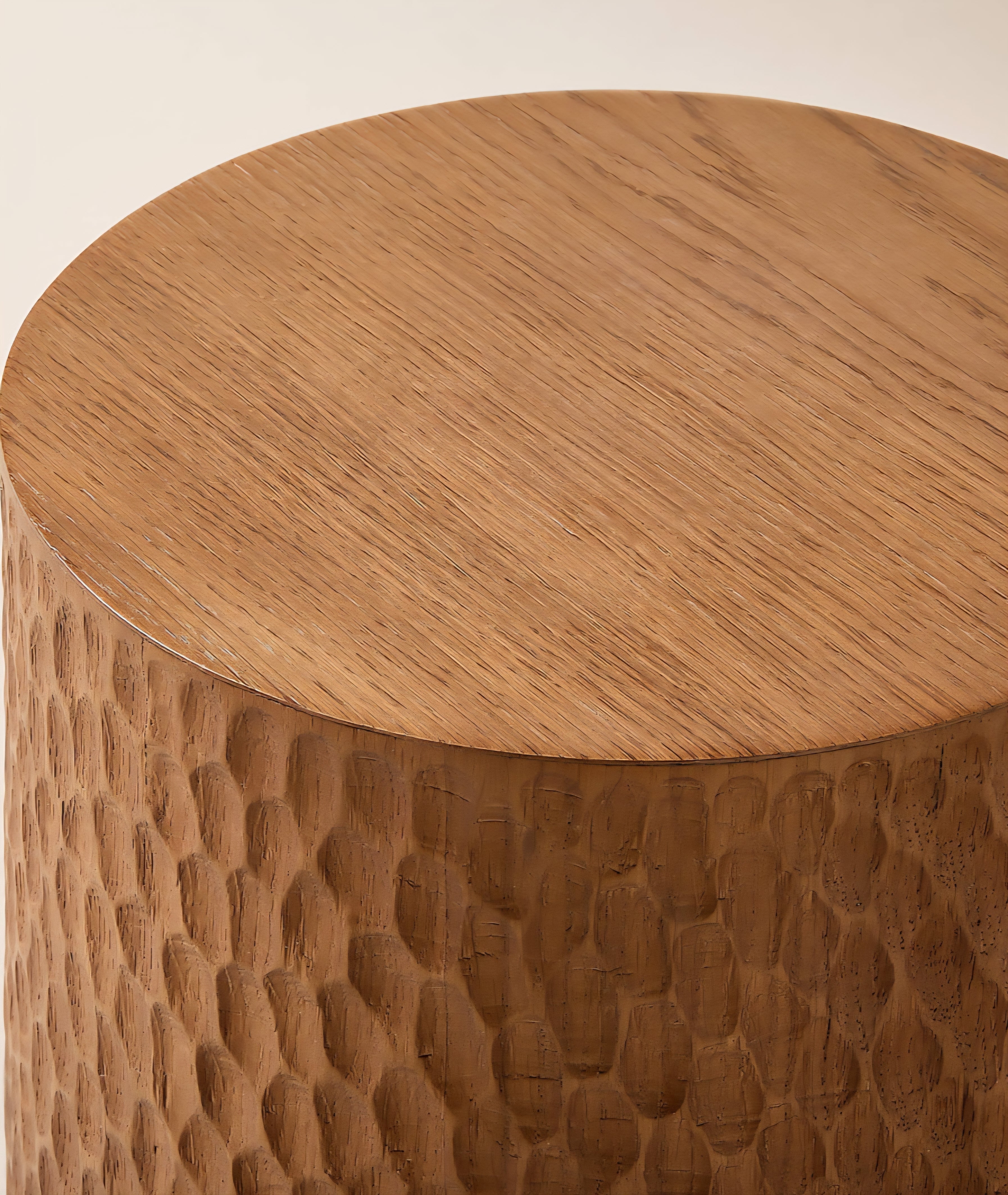 THE ONE × Hawk — Carved Oak Side Table