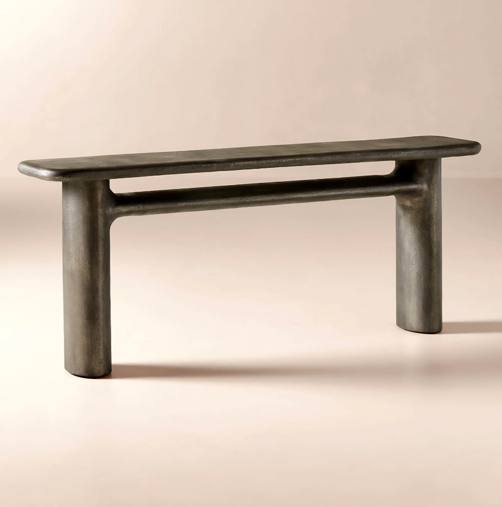 THE ONE × Hollis — Charcoal Grey Cast Aluminum Console Table