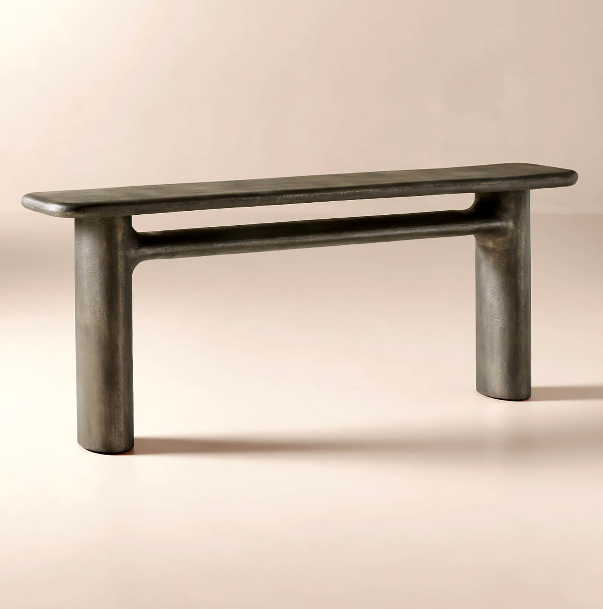 THE ONE × Hollis — Charcoal Grey Cast Aluminum Console Table