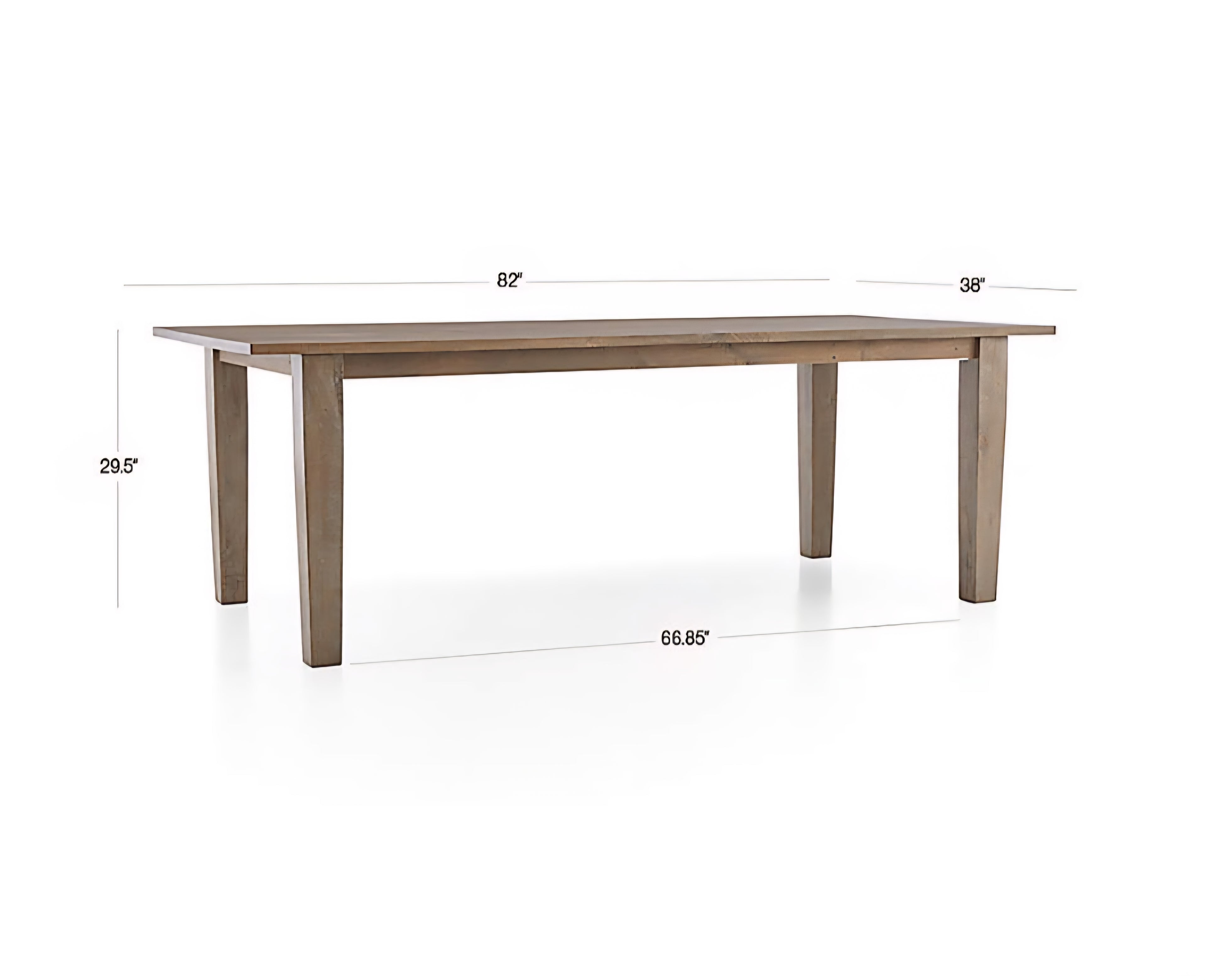 THE ONE × Basque — Weathered Light Brown Solid Wood Dining Table