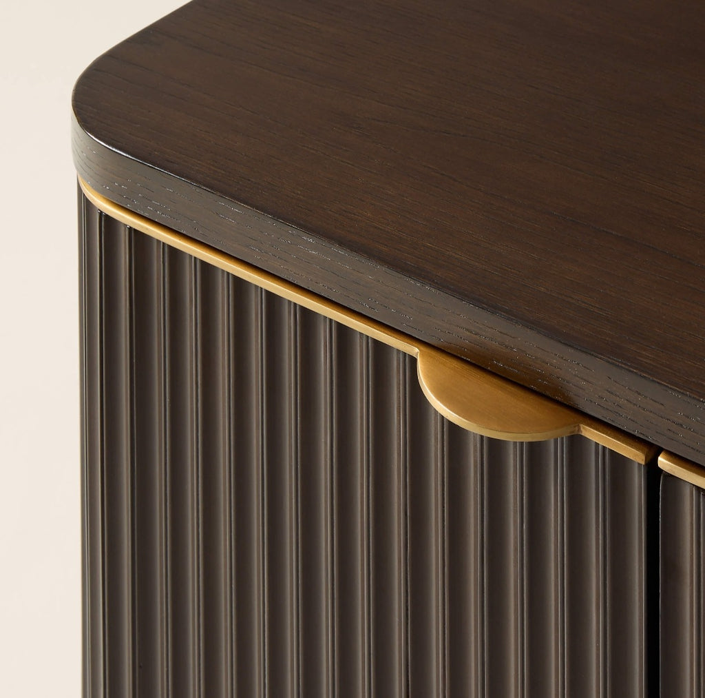 THE ONE × Davison — Fluted Dark Oak Media Console