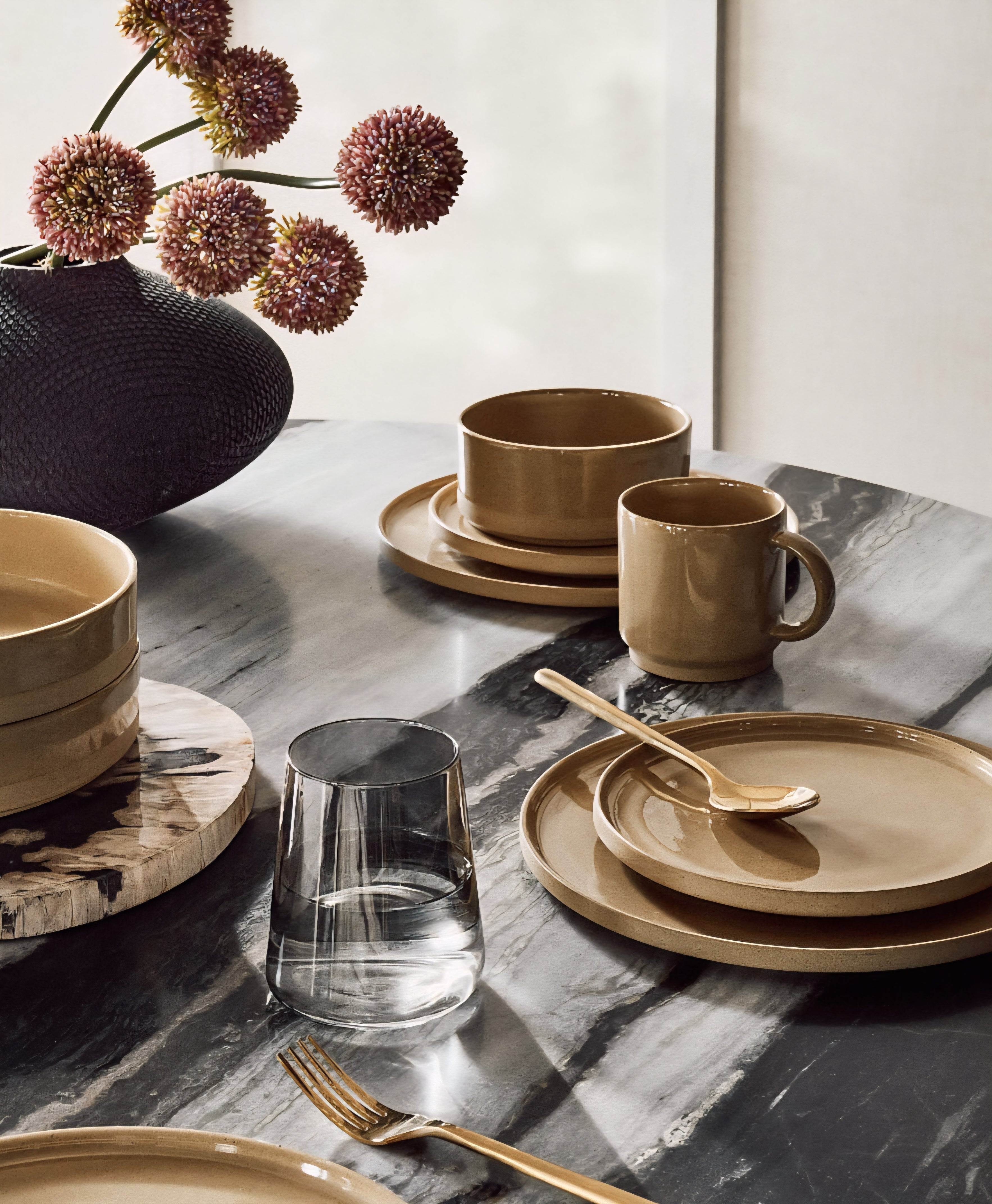 THE ONE × Ring — Petrified Wood Serving Board