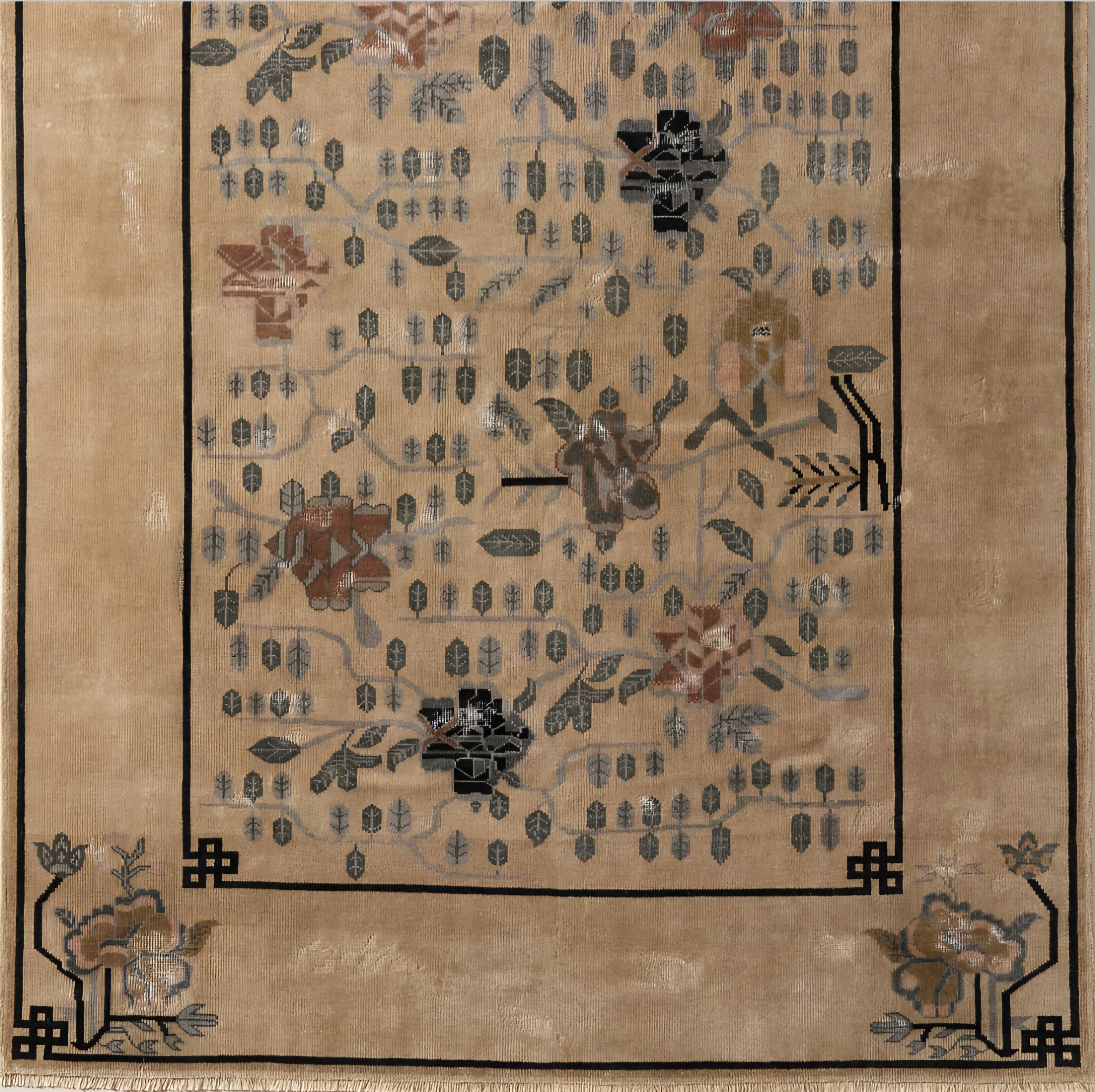 THE ONE × Fiora — Distressed Warm White Wool Area Rug Swatch