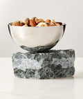 THE ONE × Laftin — Stainless Steel and Green Marble Snack Bowl